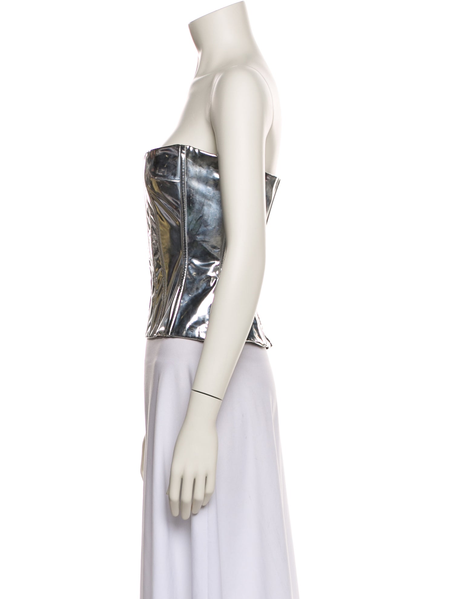 Dolce & Gabbana Printed Strapless Crop Top