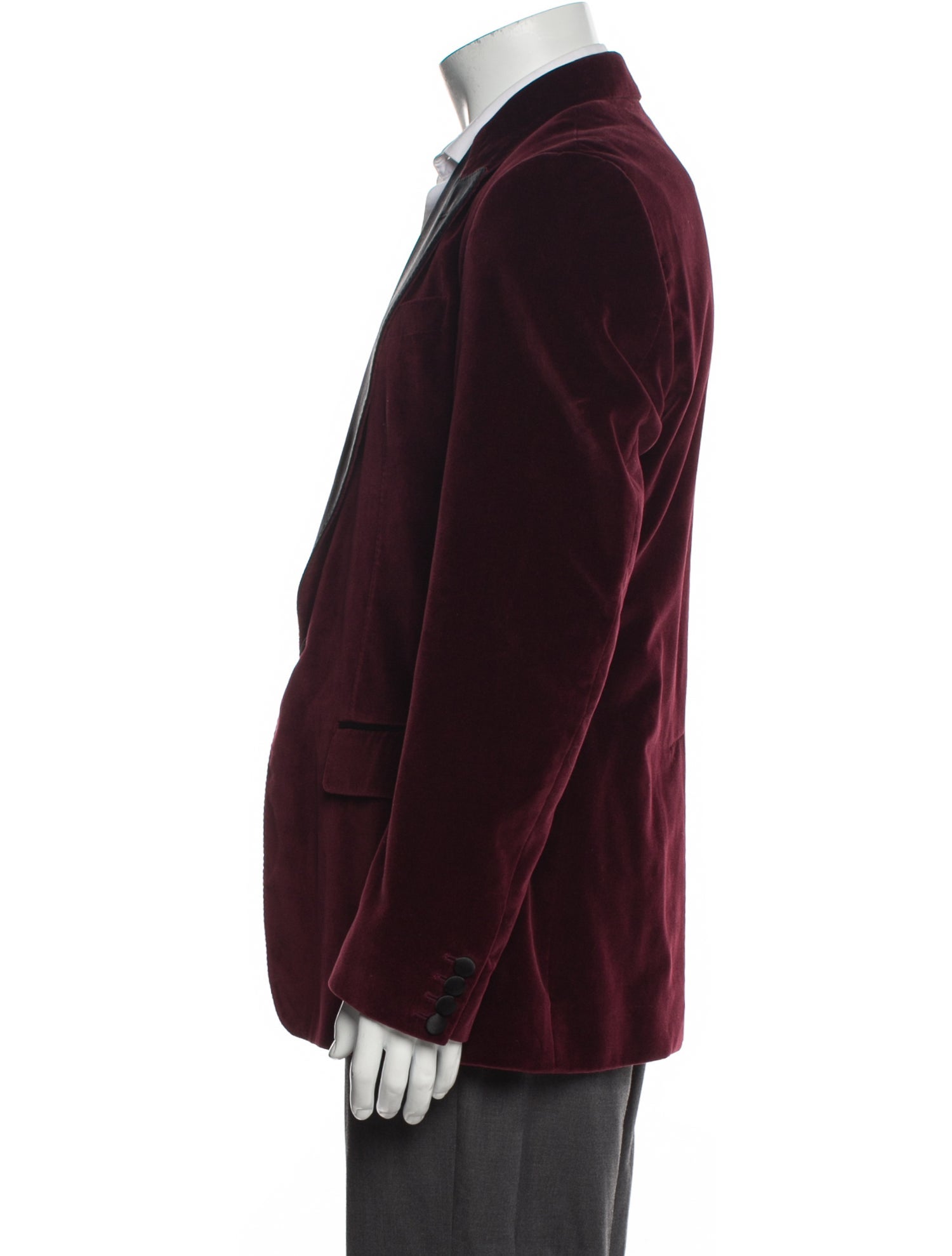 Dolce & Gabbana Men's Burgundy Velvet Blazer