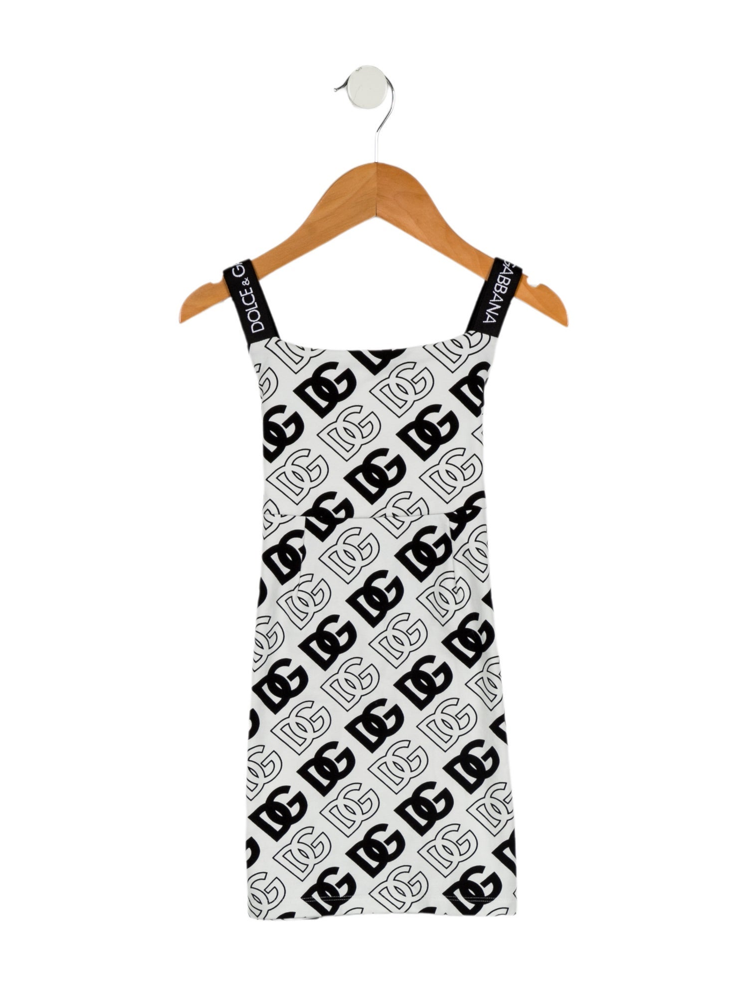 Dolce & Gabbana Girls' Sleeveless Logo Print Dress