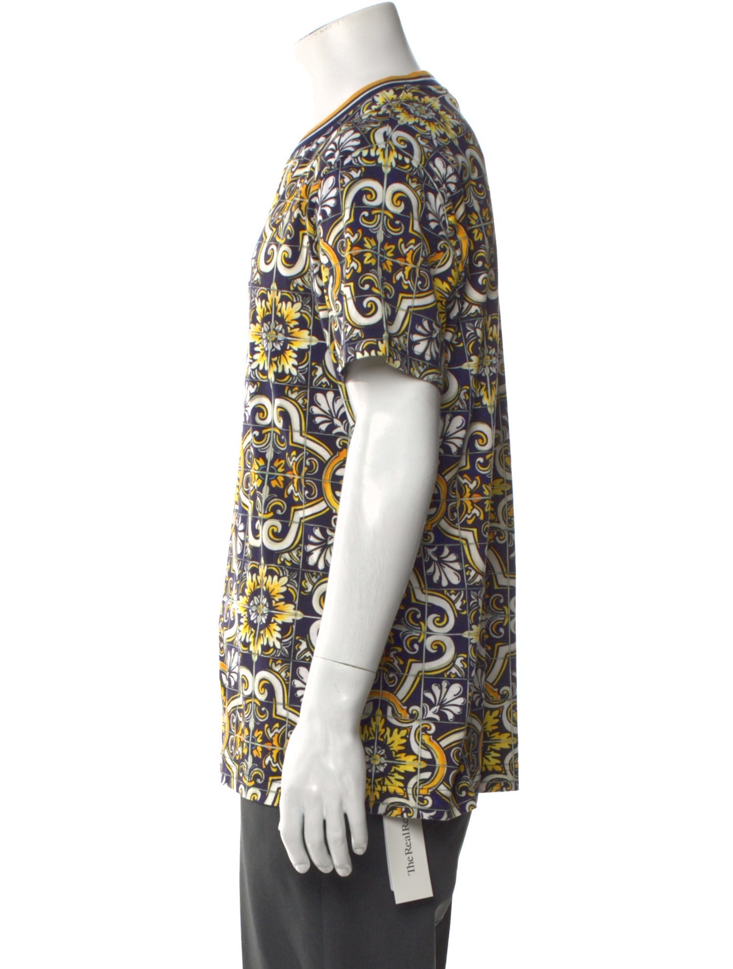 Dolce & Gabbana Majolica Print Crew Neck T-Shirt