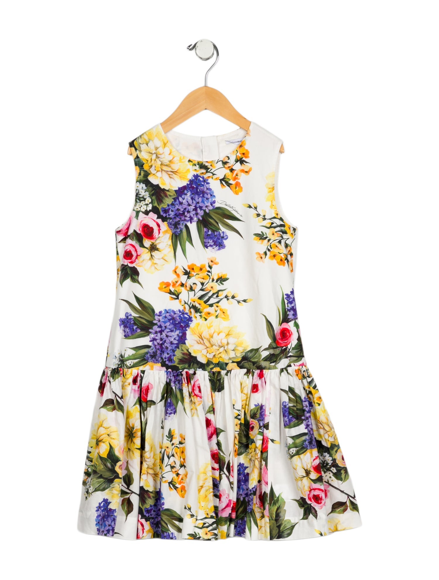 Dolce & Gabbana Girls' Floral Sleeveless Dress