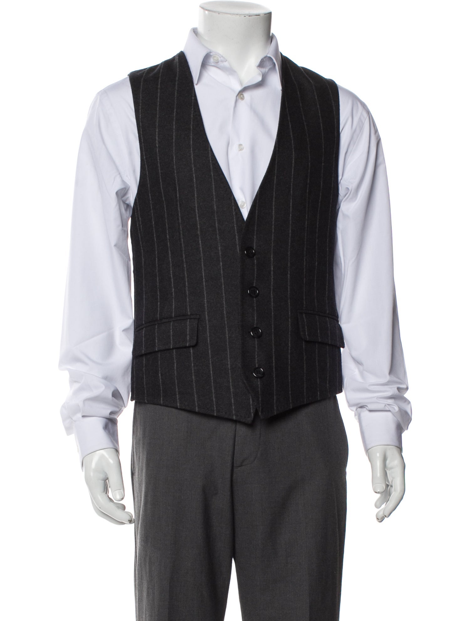 Dolce & Gabbana Virgin Wool Striped Suit Vest