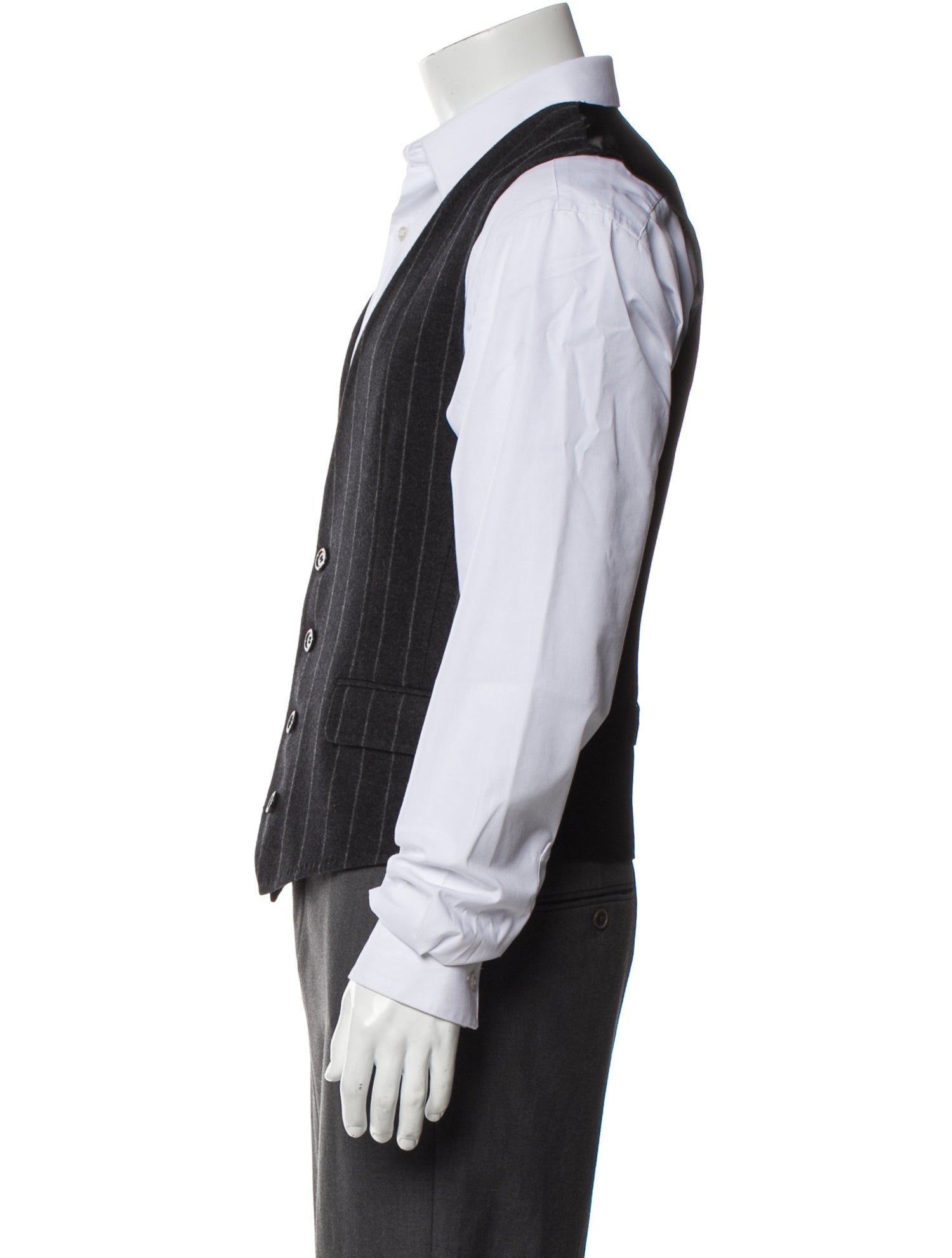 Dolce & Gabbana Virgin Wool Striped Suit Vest