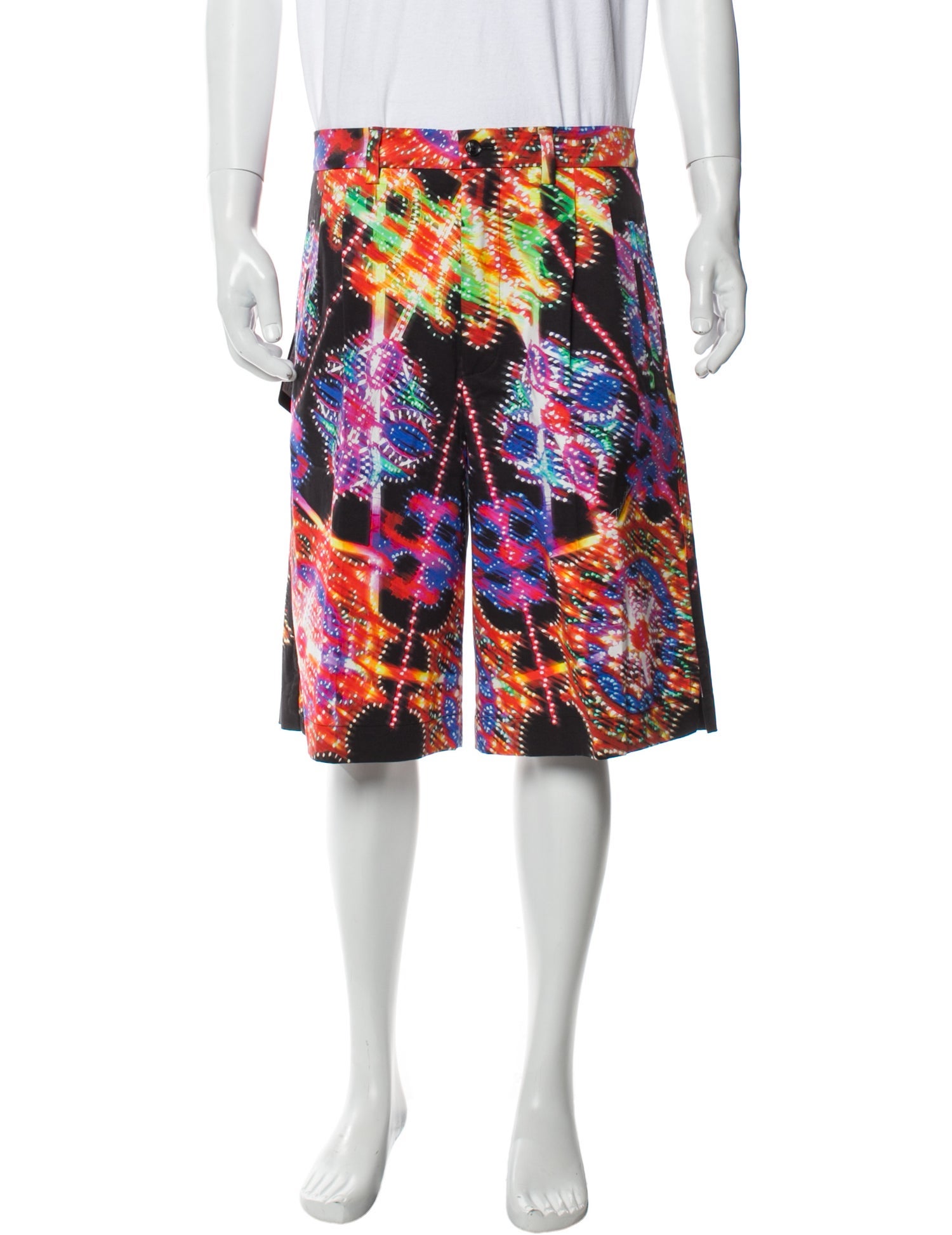 Dolce & Gabbana Printed Flat Front Shorts