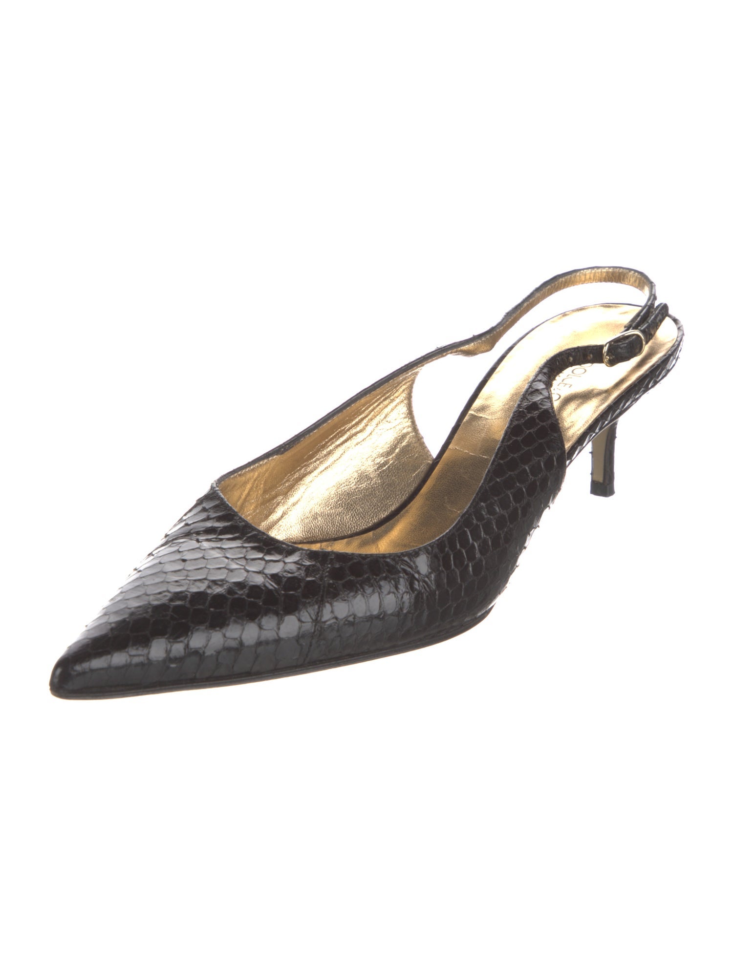 Dolce & Gabbana Python Slingback Pumps