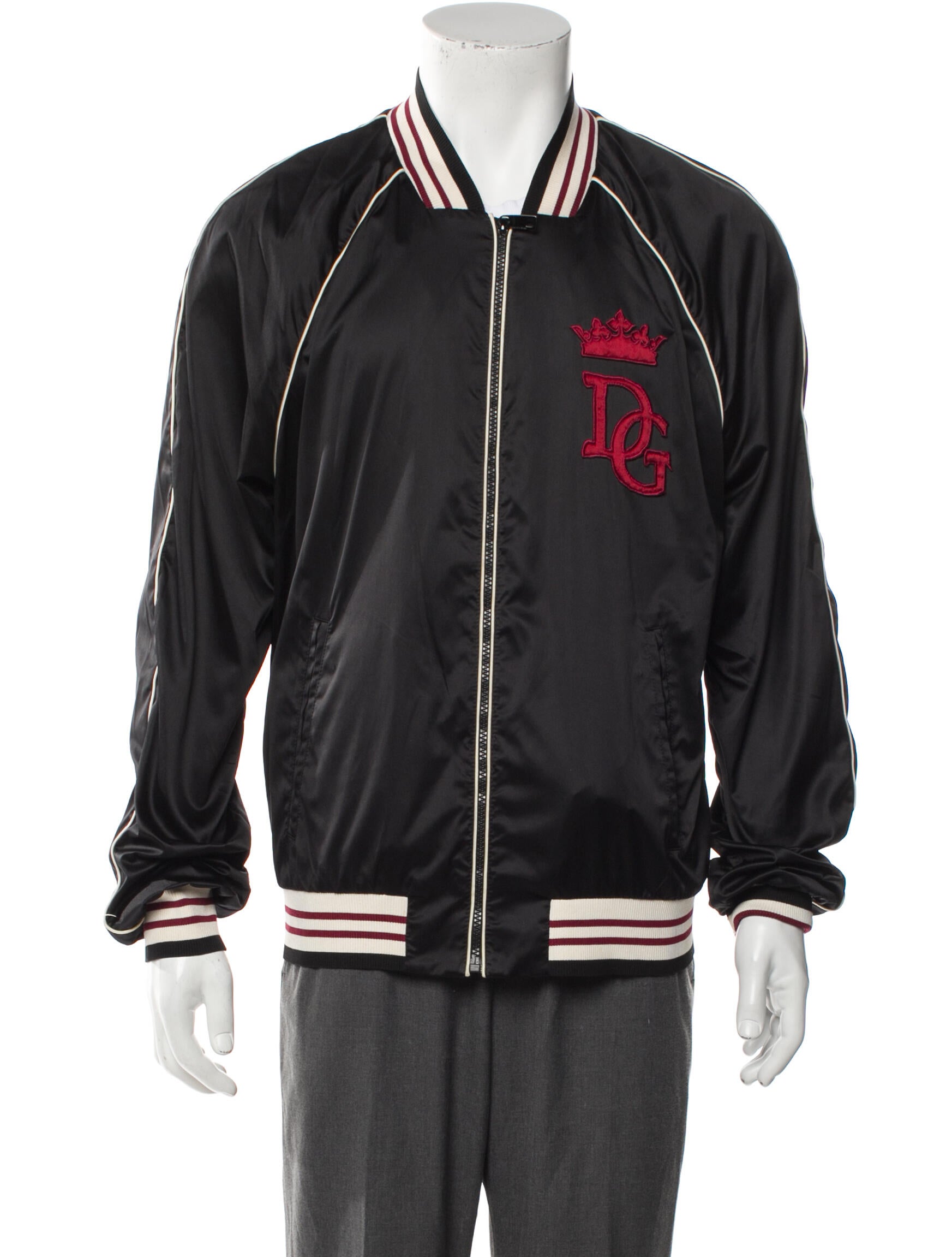 Dolce & Gabbana Striped Bomber Jacket