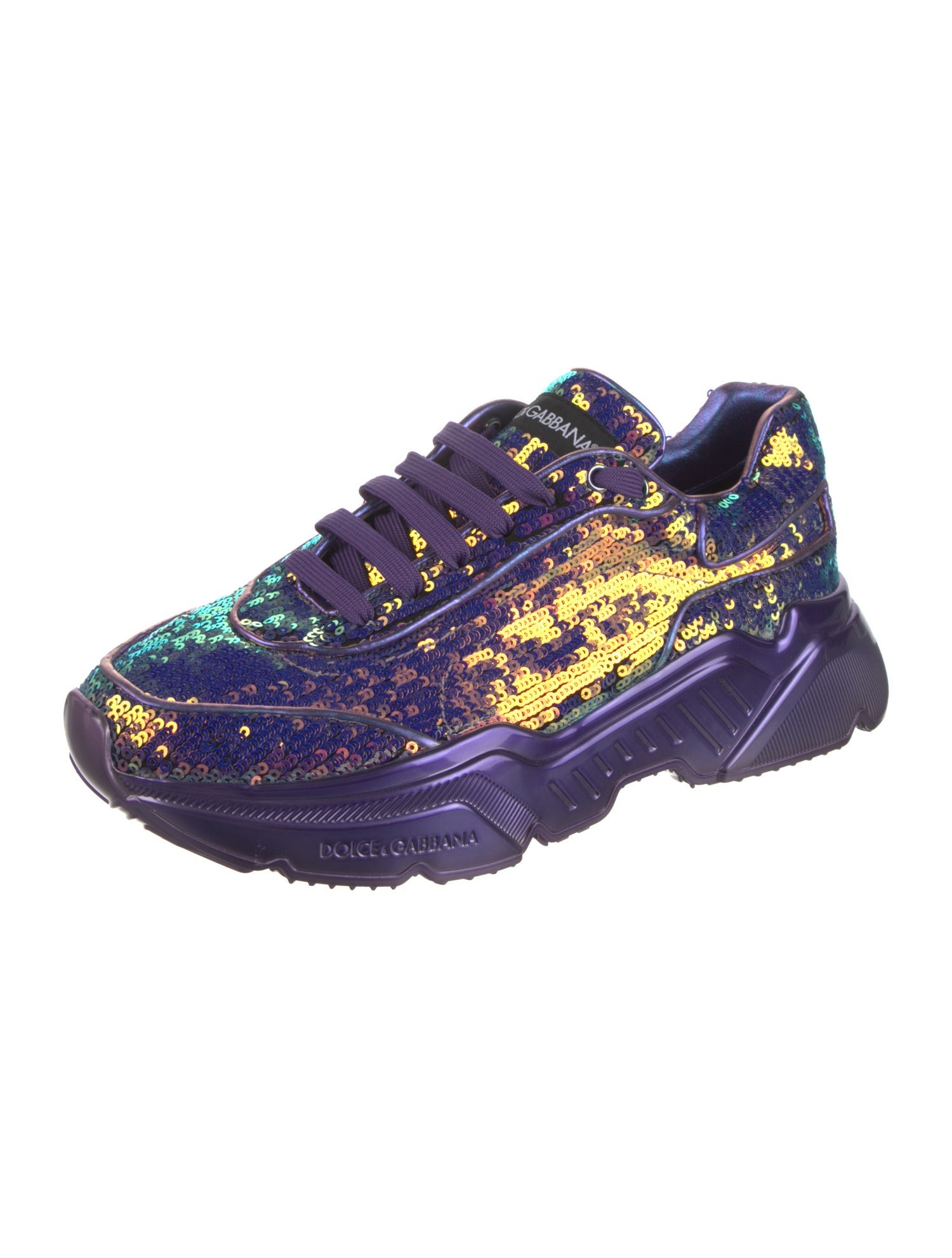 Dolce & Gabbana Sequins Printed Sneakers