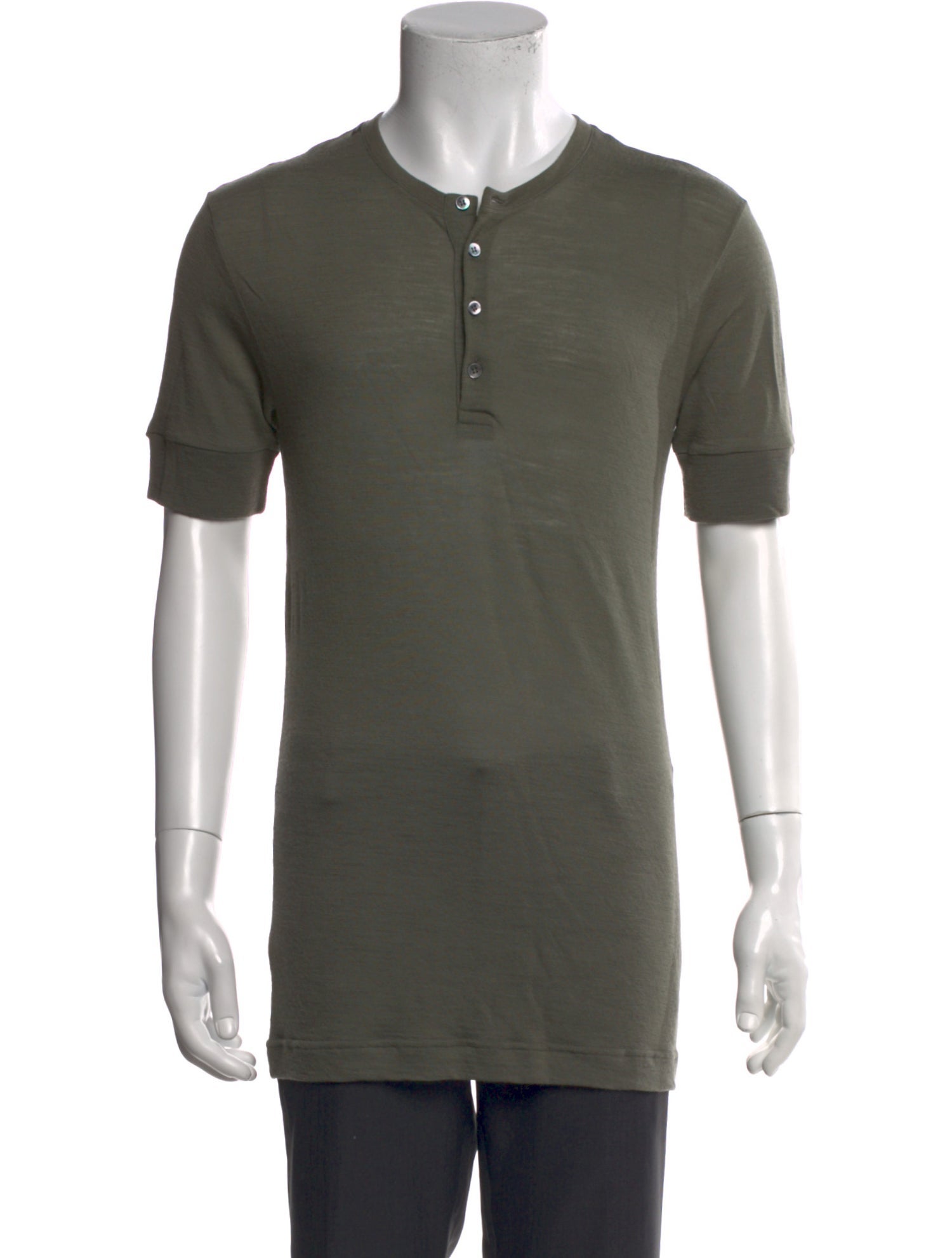 Dolce & Gabbana Wool Crew Neck Polo Shirt