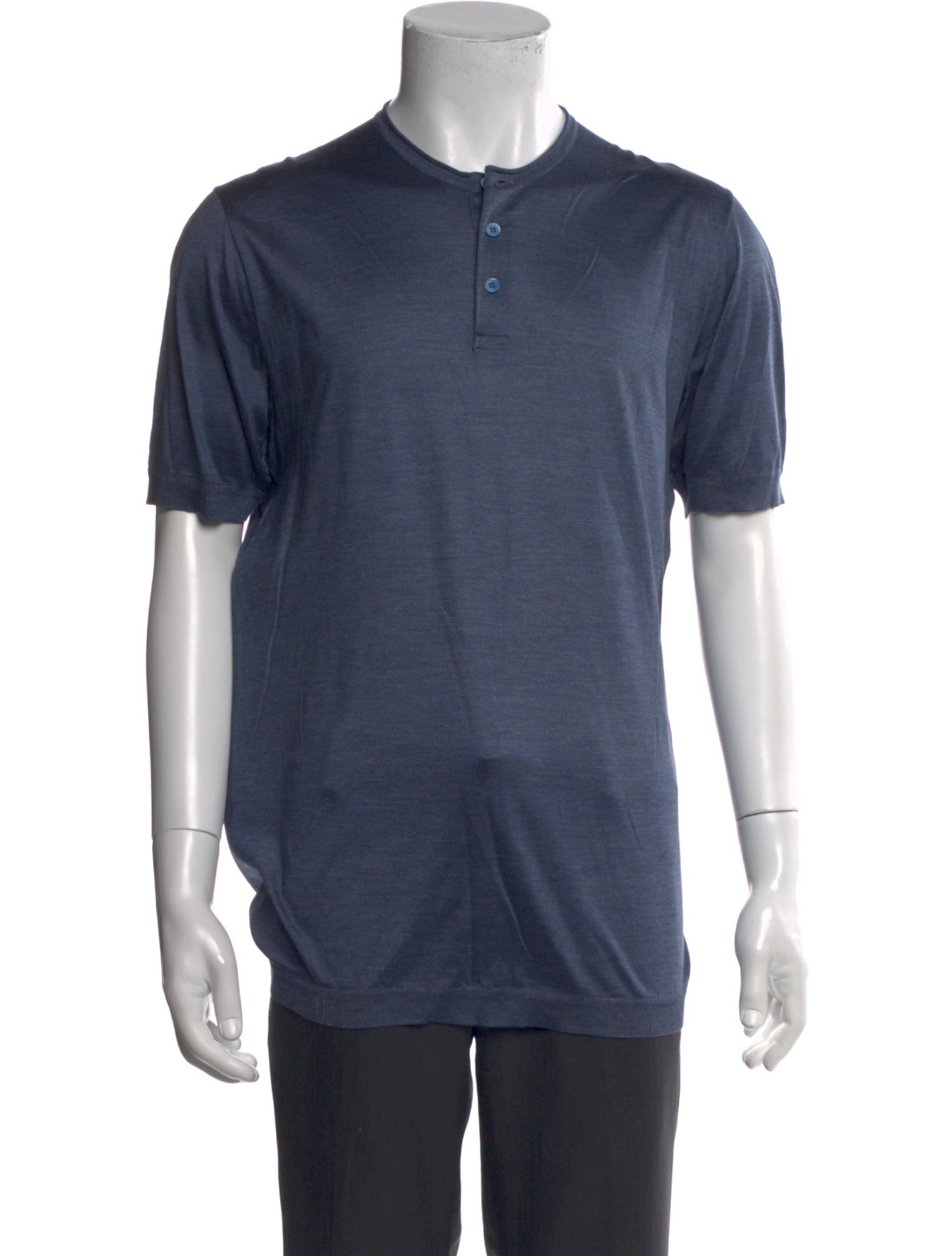 Dolce & Gabbana Silk Crew Neck Polo Shirt