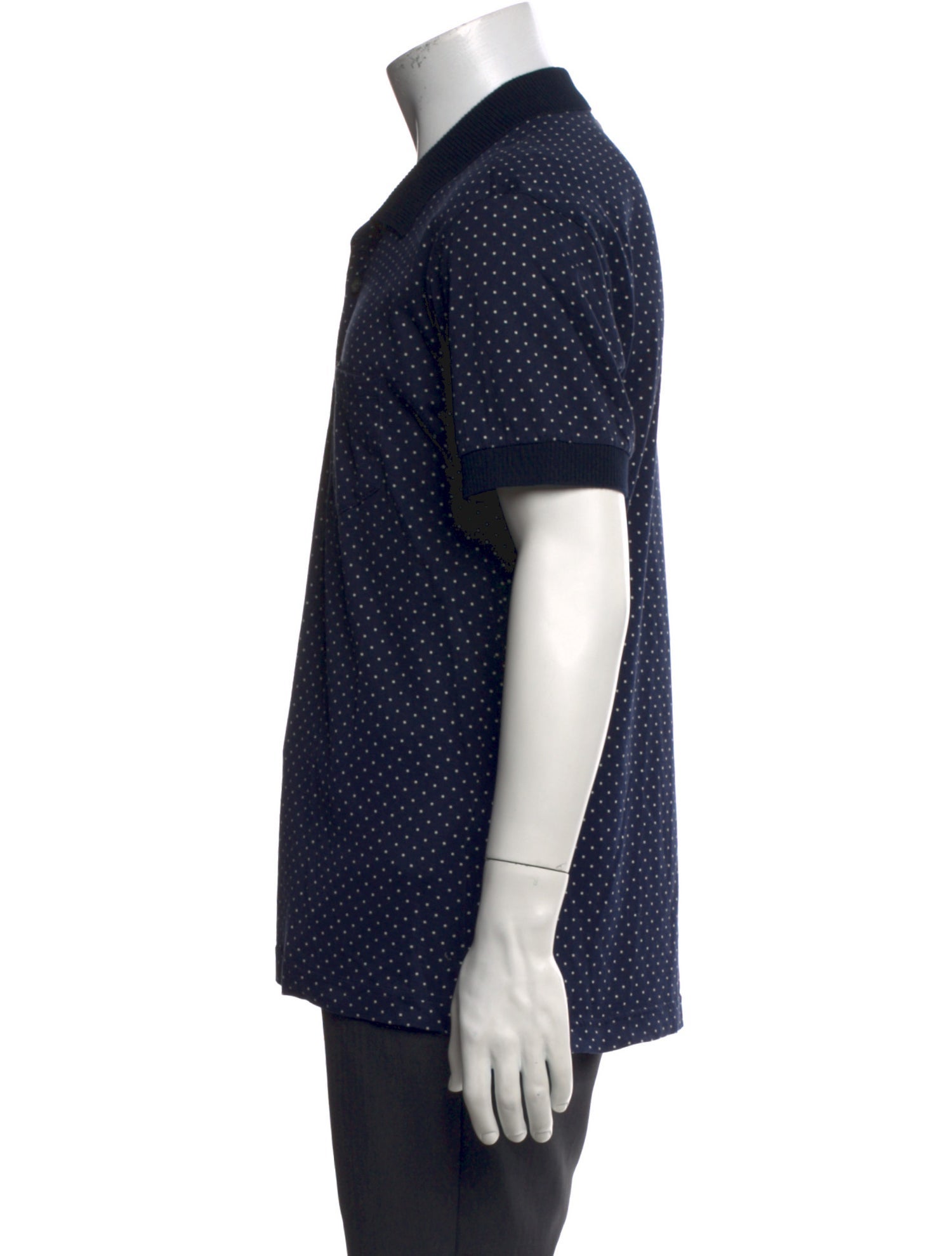 Dolce & Gabbana Polka Dot Print Crew Neck Polo Shirt