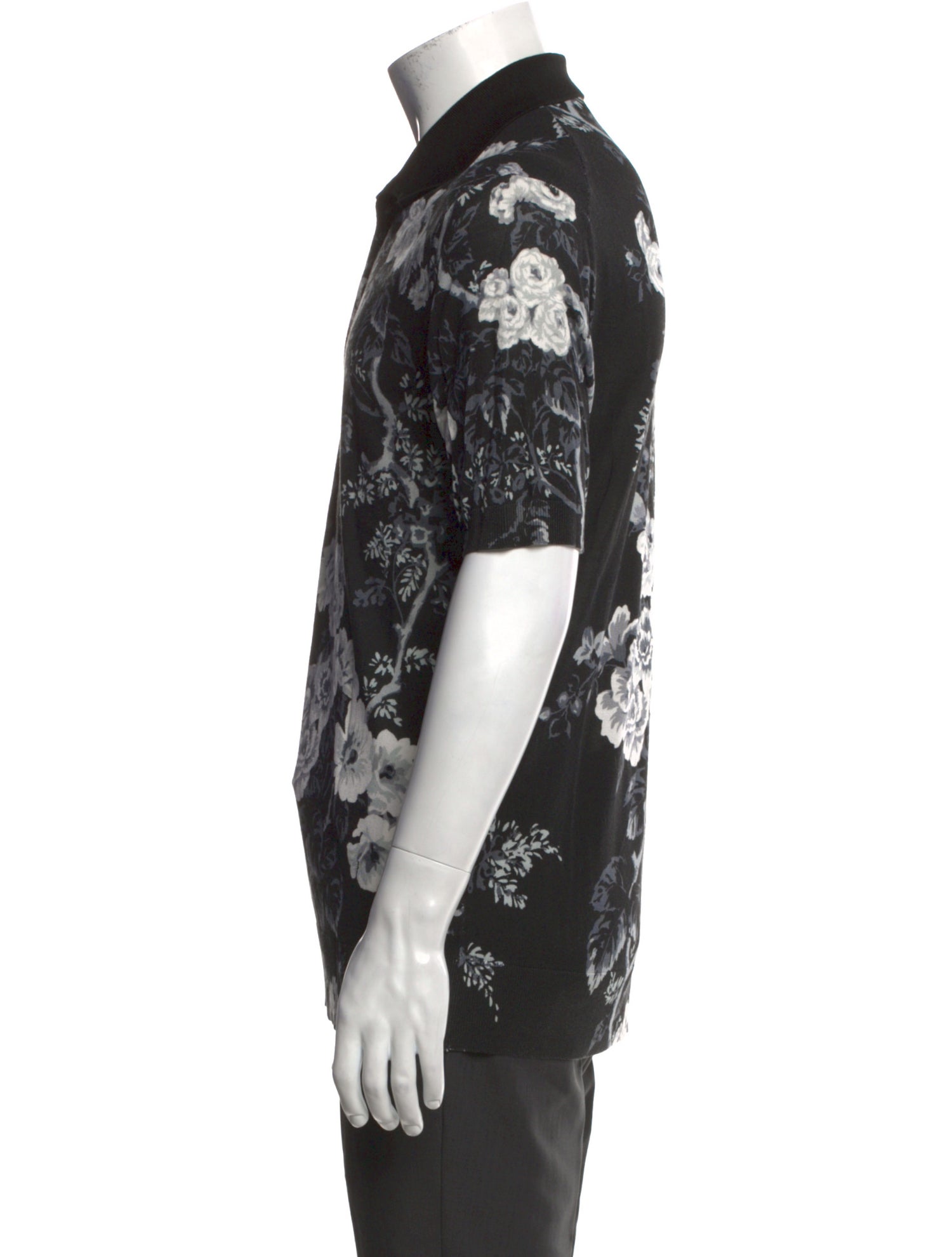 Dolce & Gabbana Silk Floral Print Polo Shirt