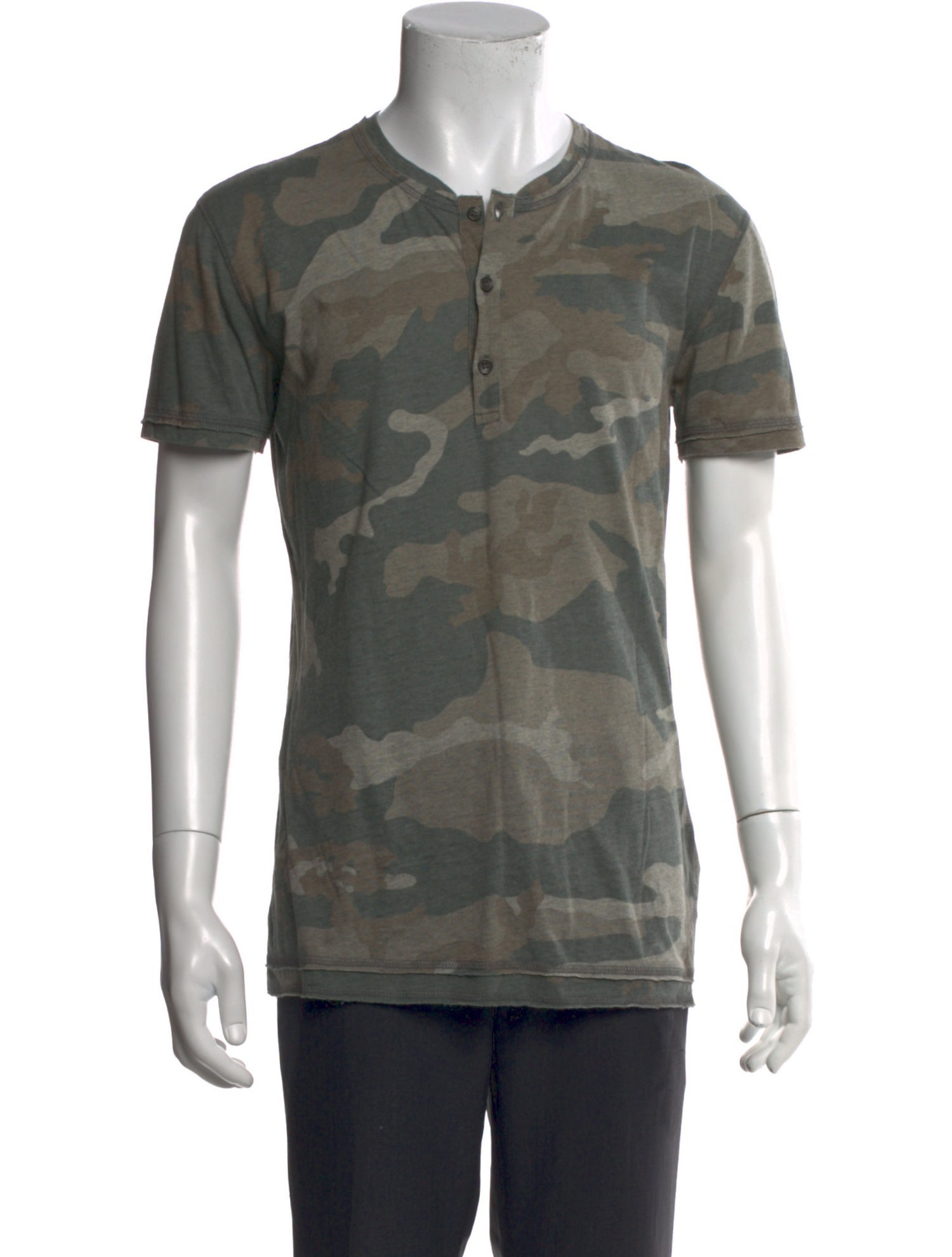 Dolce & Gabbana Camouflage Print Collar Polo Shirt