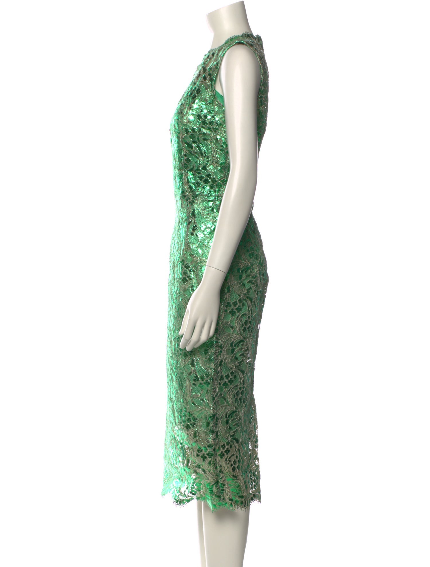 Dolce & Gabbana Lace Pattern Midi Length Dress w/ Tags