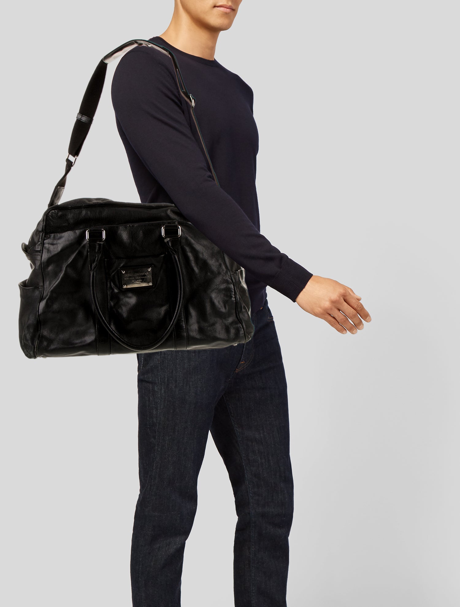 Dolce & Gabbana Leather Weekender Bag