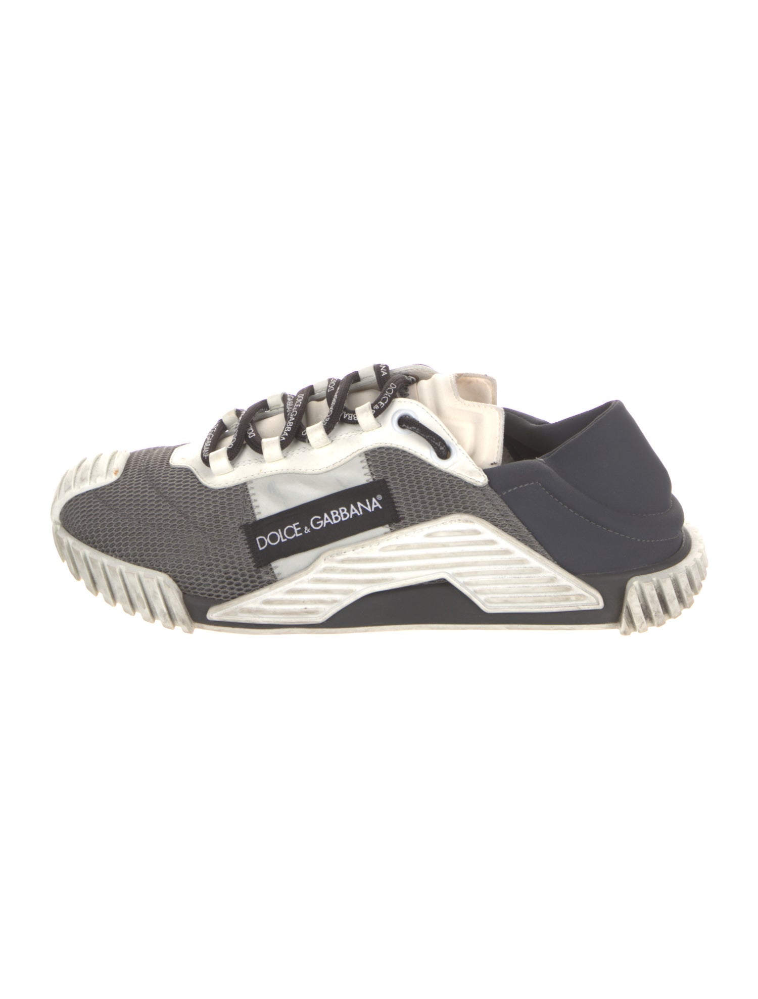 Dolce & Gabbana Mesh Colorblock Pattern Sneakers