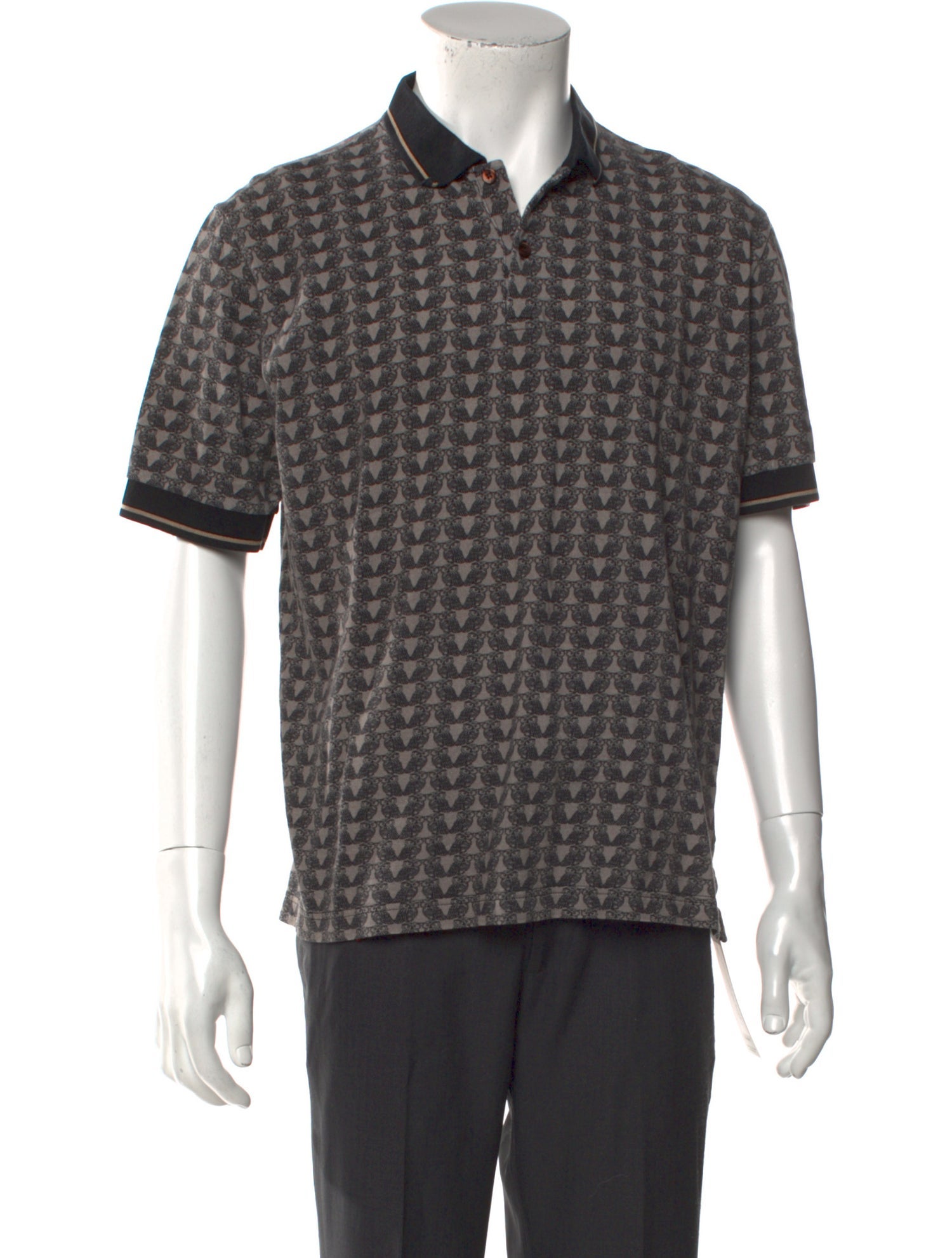 Dolce & Gabbana Printed Collar Polo Shirt