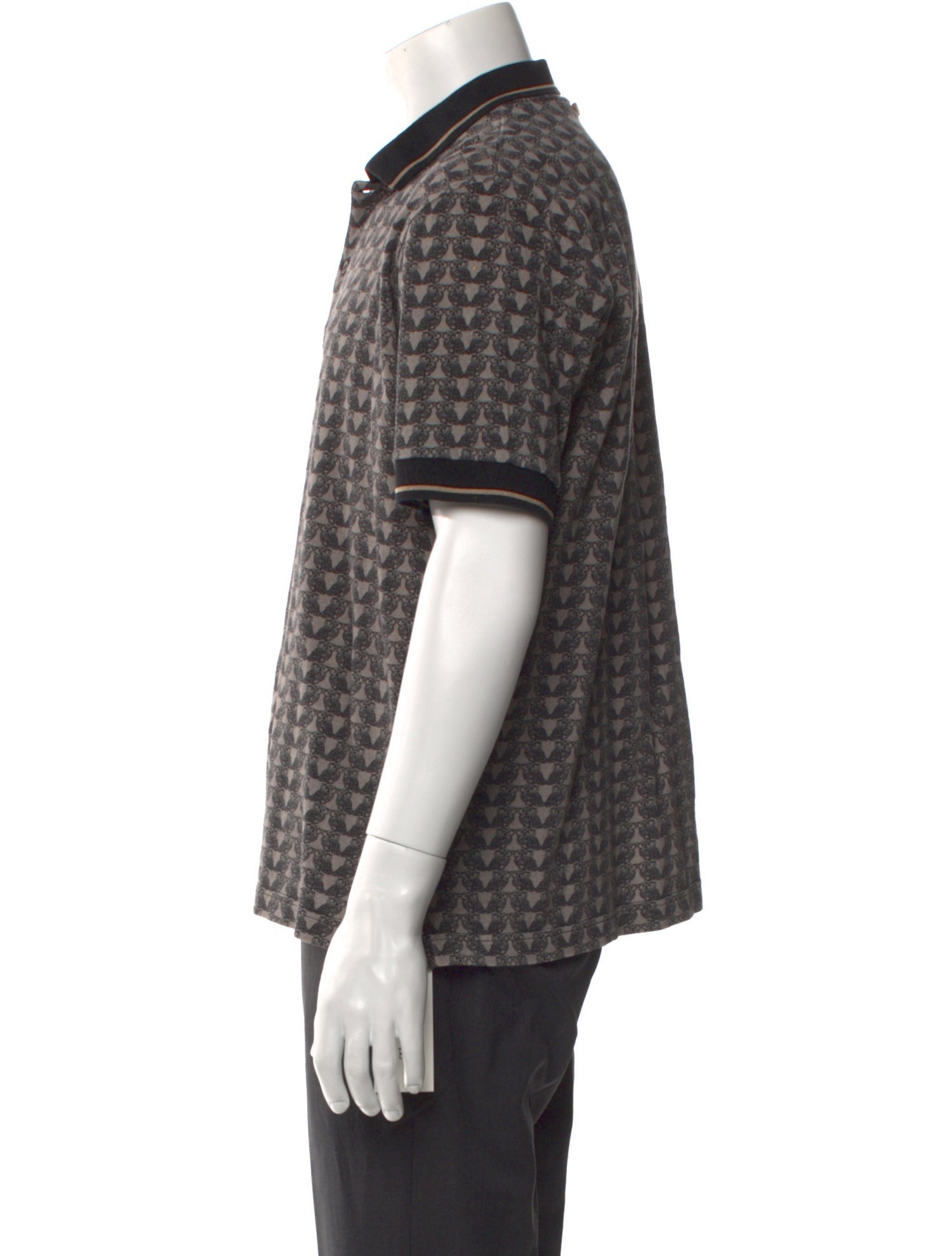 Dolce & Gabbana Printed Collar Polo Shirt