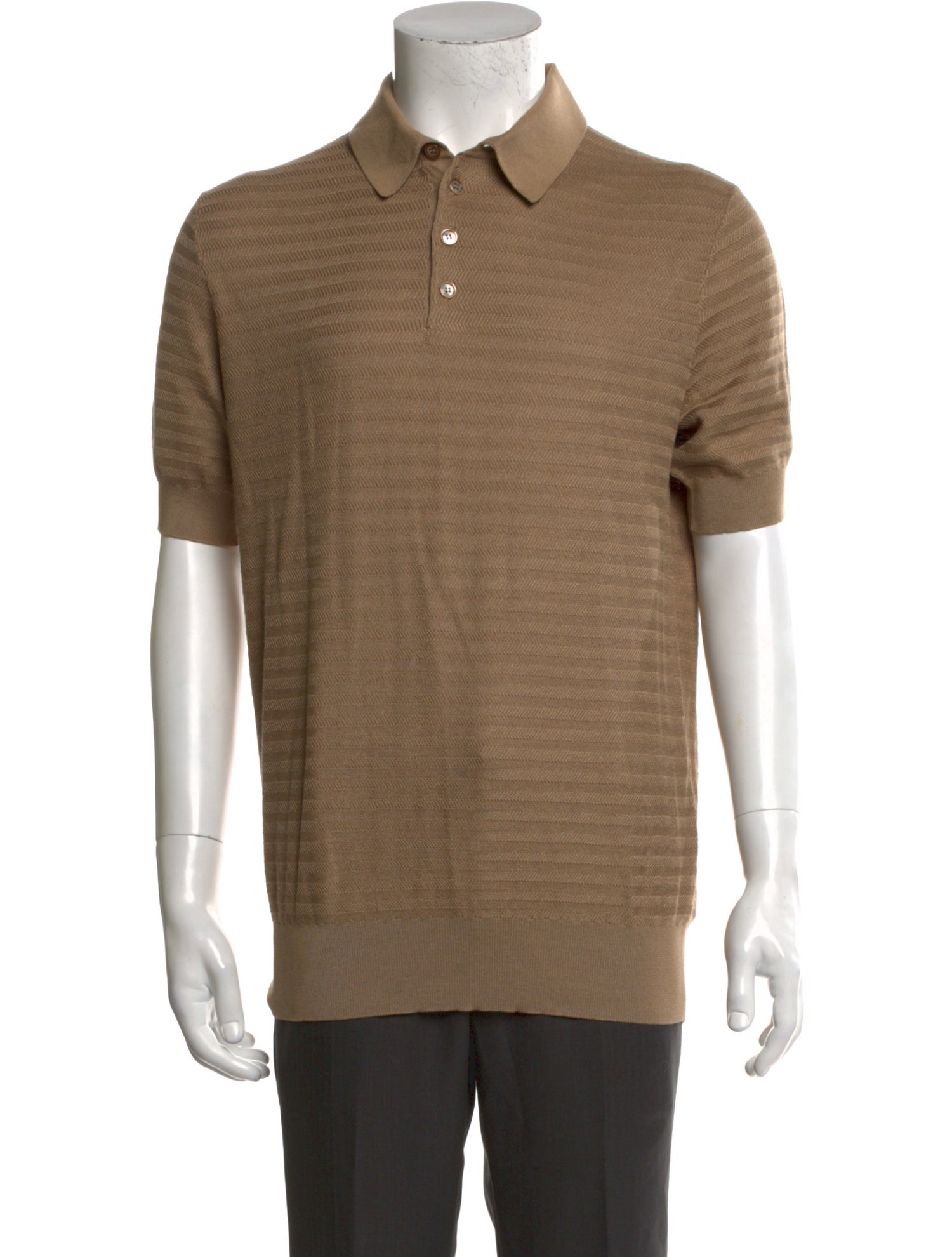 Dolce & Gabbana Silk Collar Polo Shirt w/ Tags