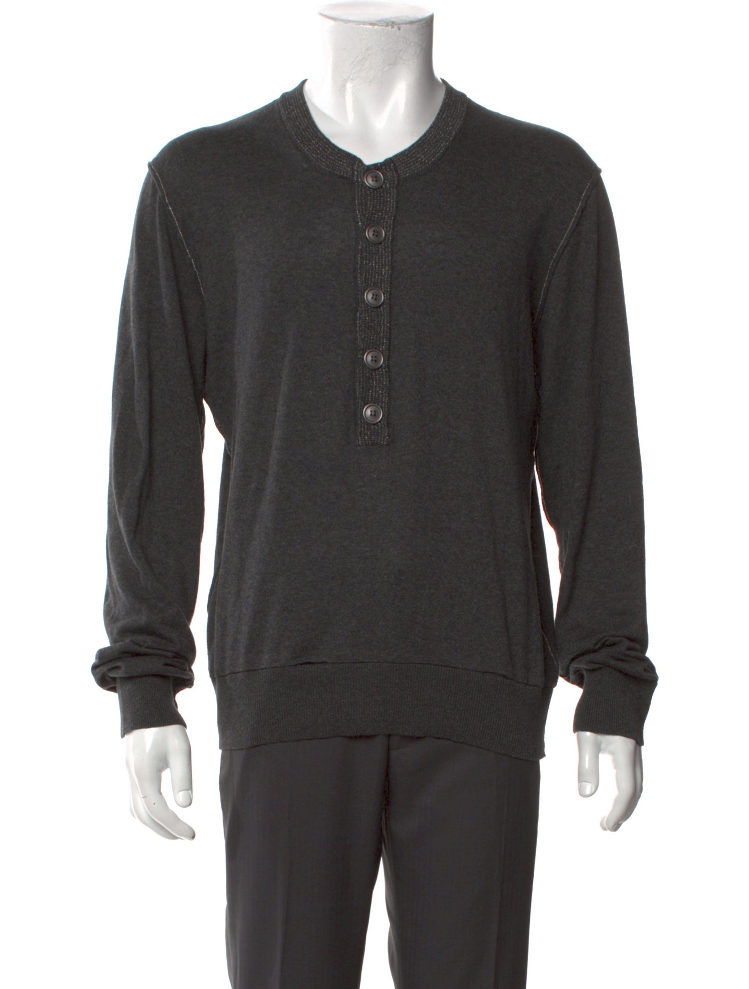 Dolce & Gabbana Crew Neck Long Sleeve Henley