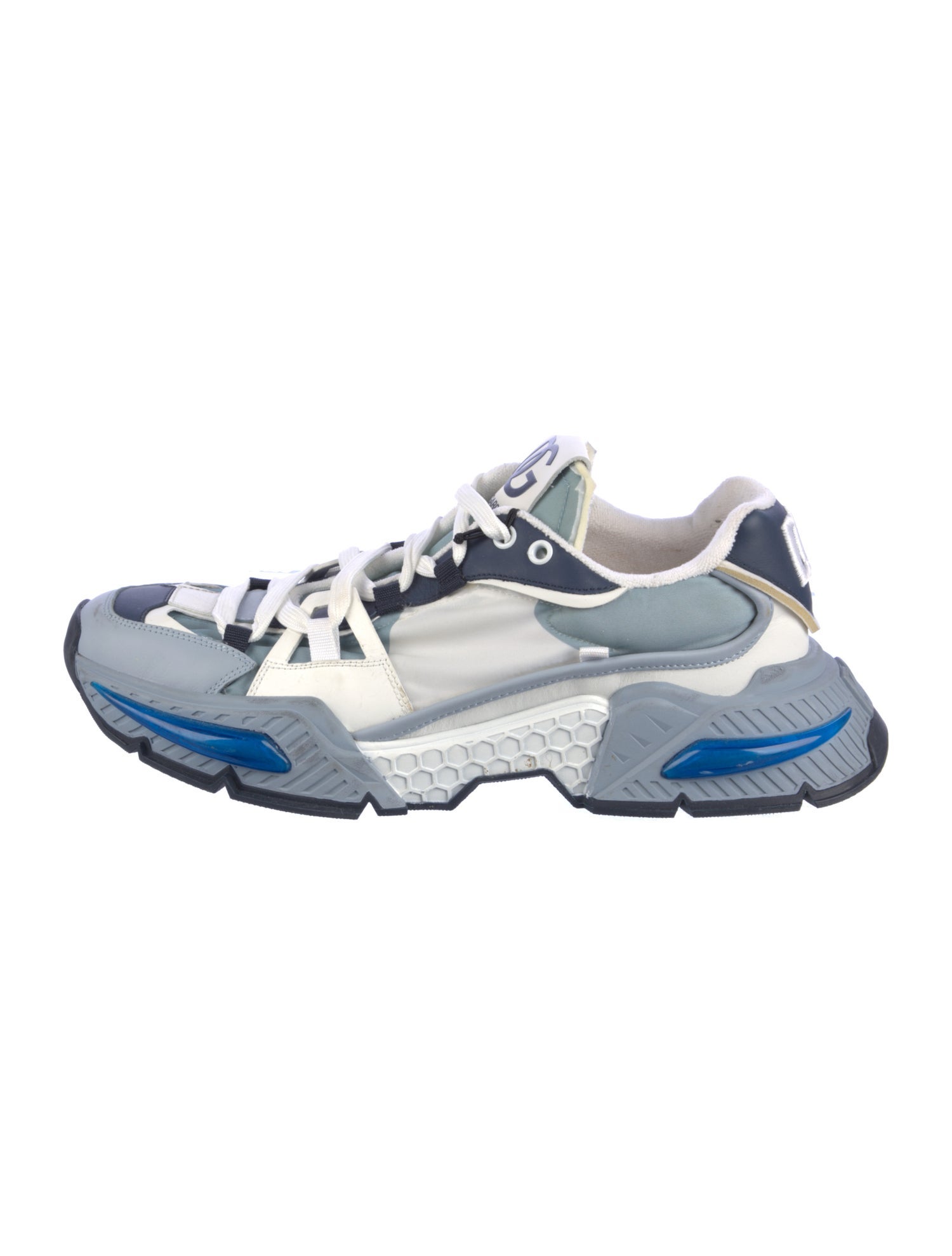 Dolce & Gabbana Leather Printed Athletic Sneakers