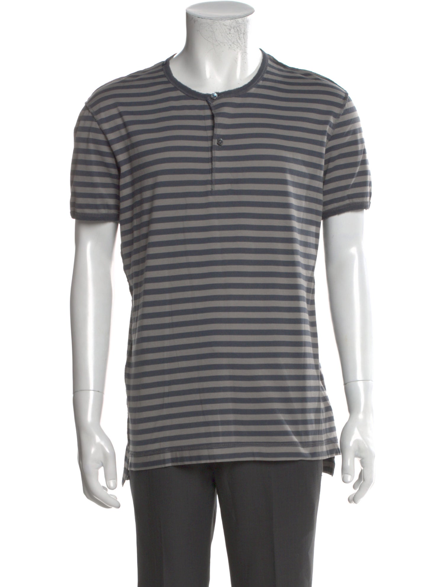 Dolce & Gabbana Striped Crew Neck Henley