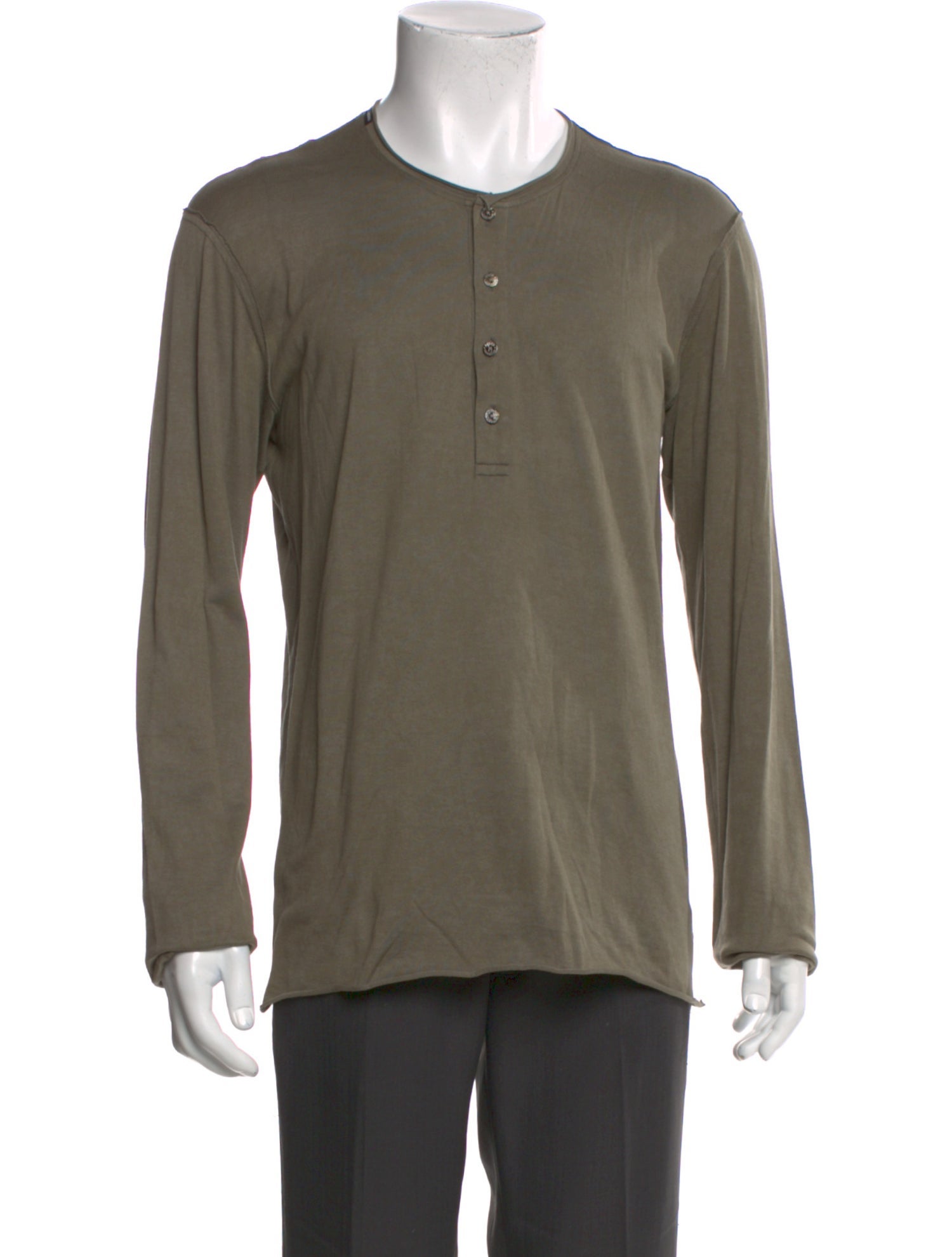 Dolce & Gabbana Crew Neck Long Sleeve Henley