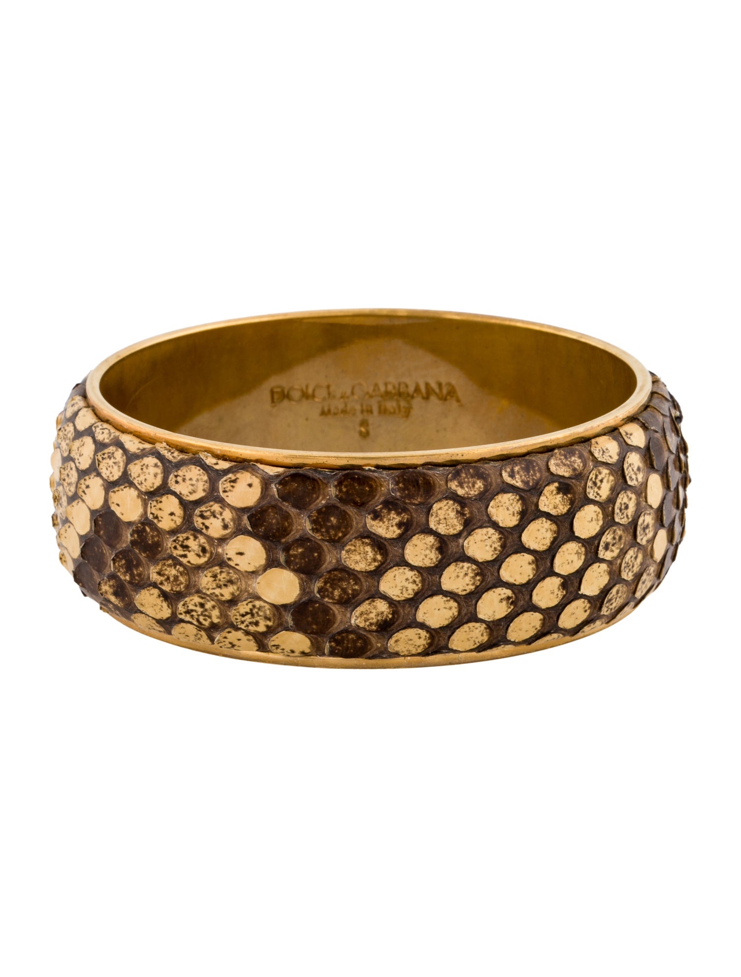 Dolce & Gabbana Snakeskin Bangle Bracelet