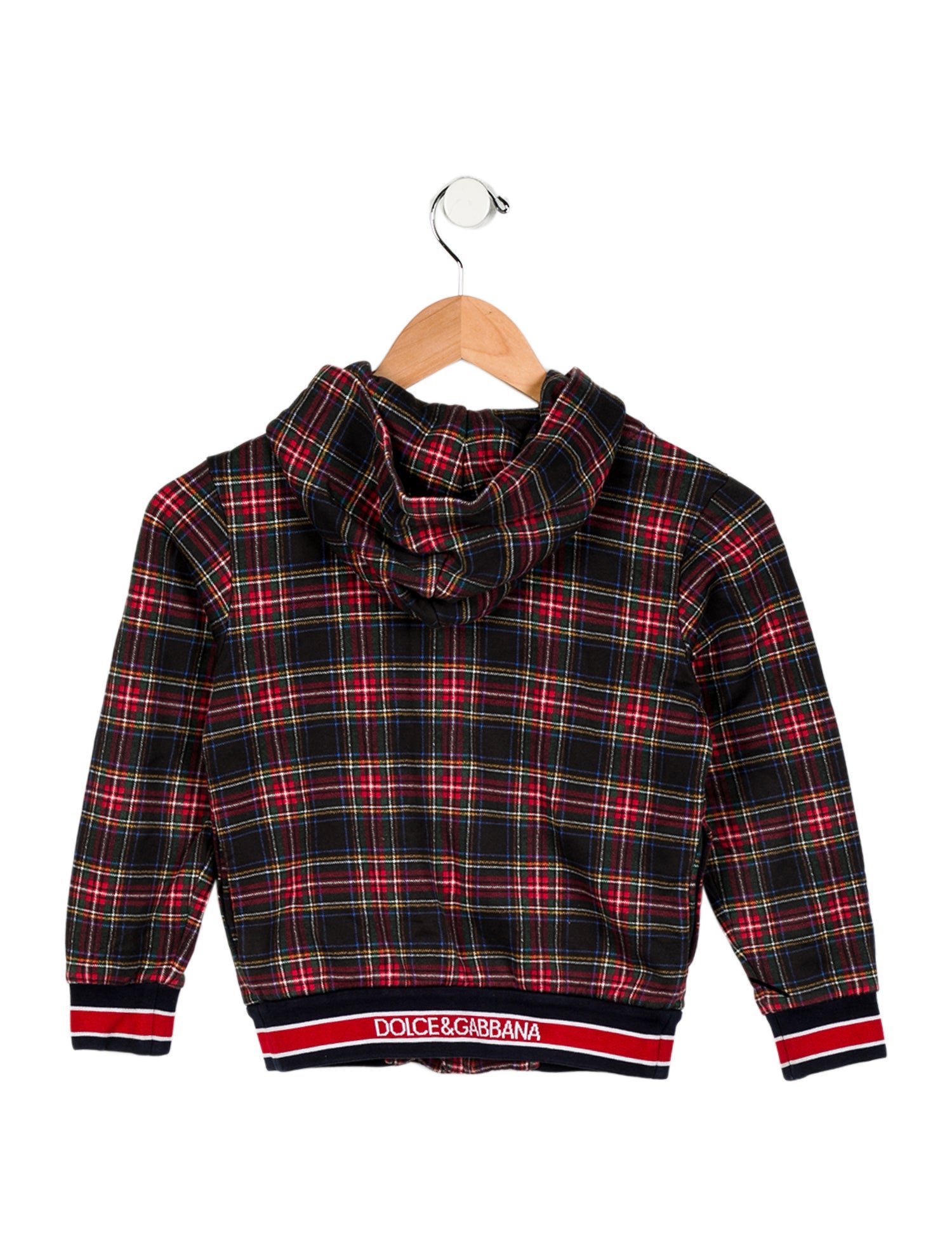 Dolce & Gabbana Girls' Plaid Hoodie