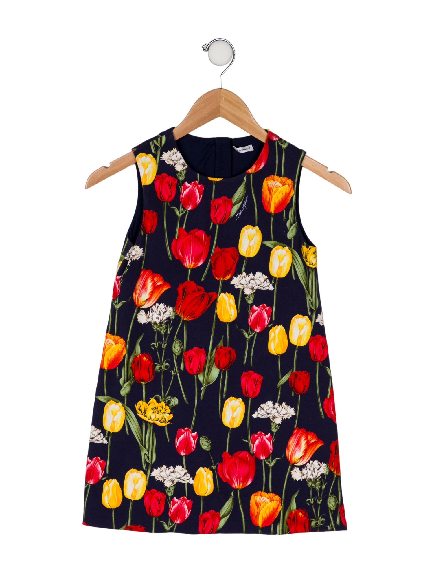 Dolce & Gabbana Girls' Floral Printed Sleeveless Dress