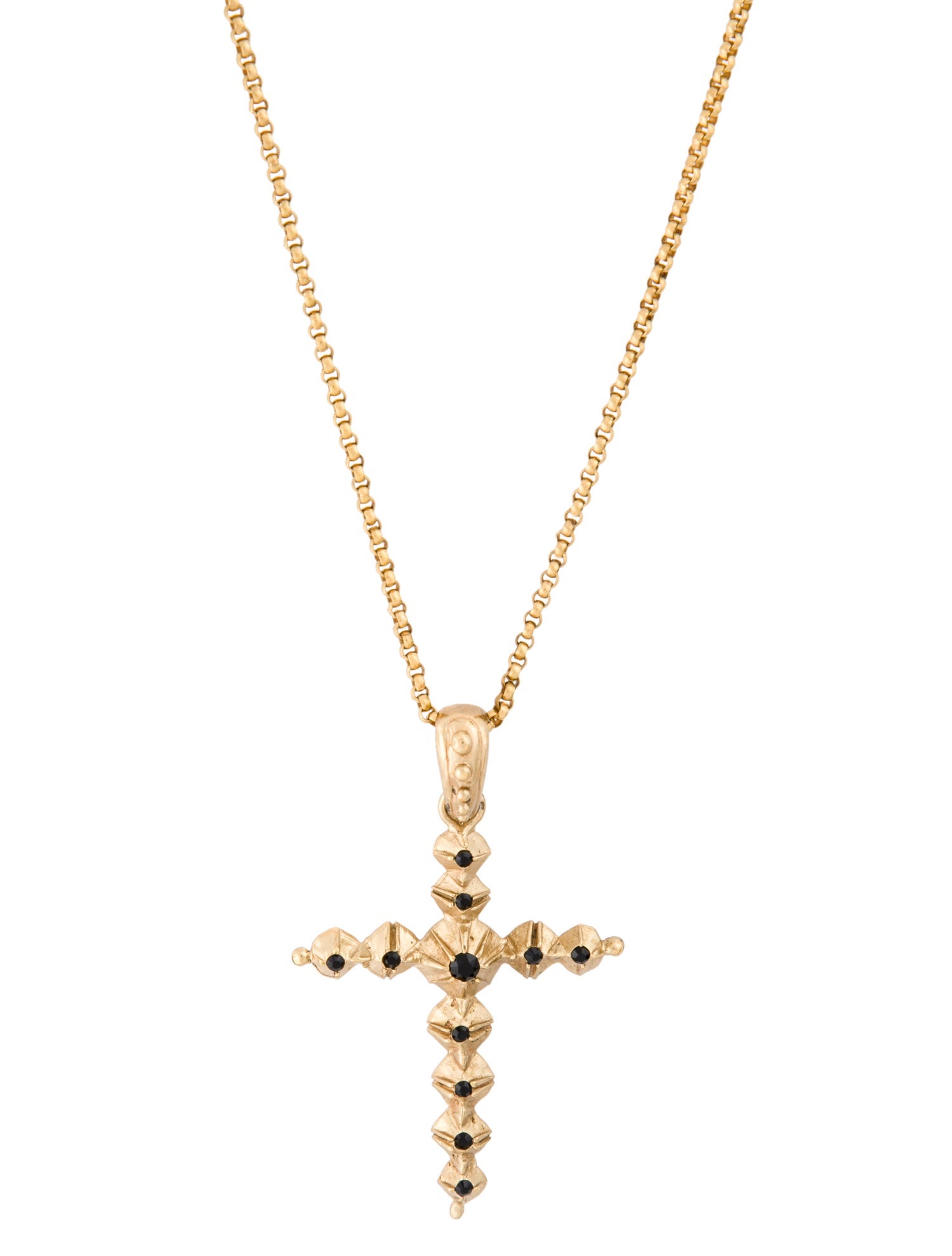 Dolce & Gabbana Crystal Cross Pendant Necklace