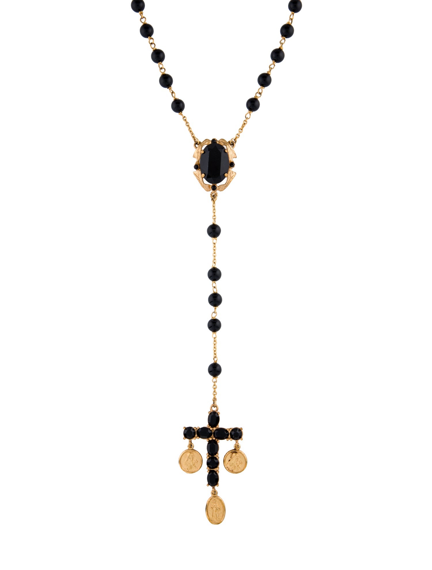 Dolce & Gabbana Beaded Rosary Lavalier Necklace