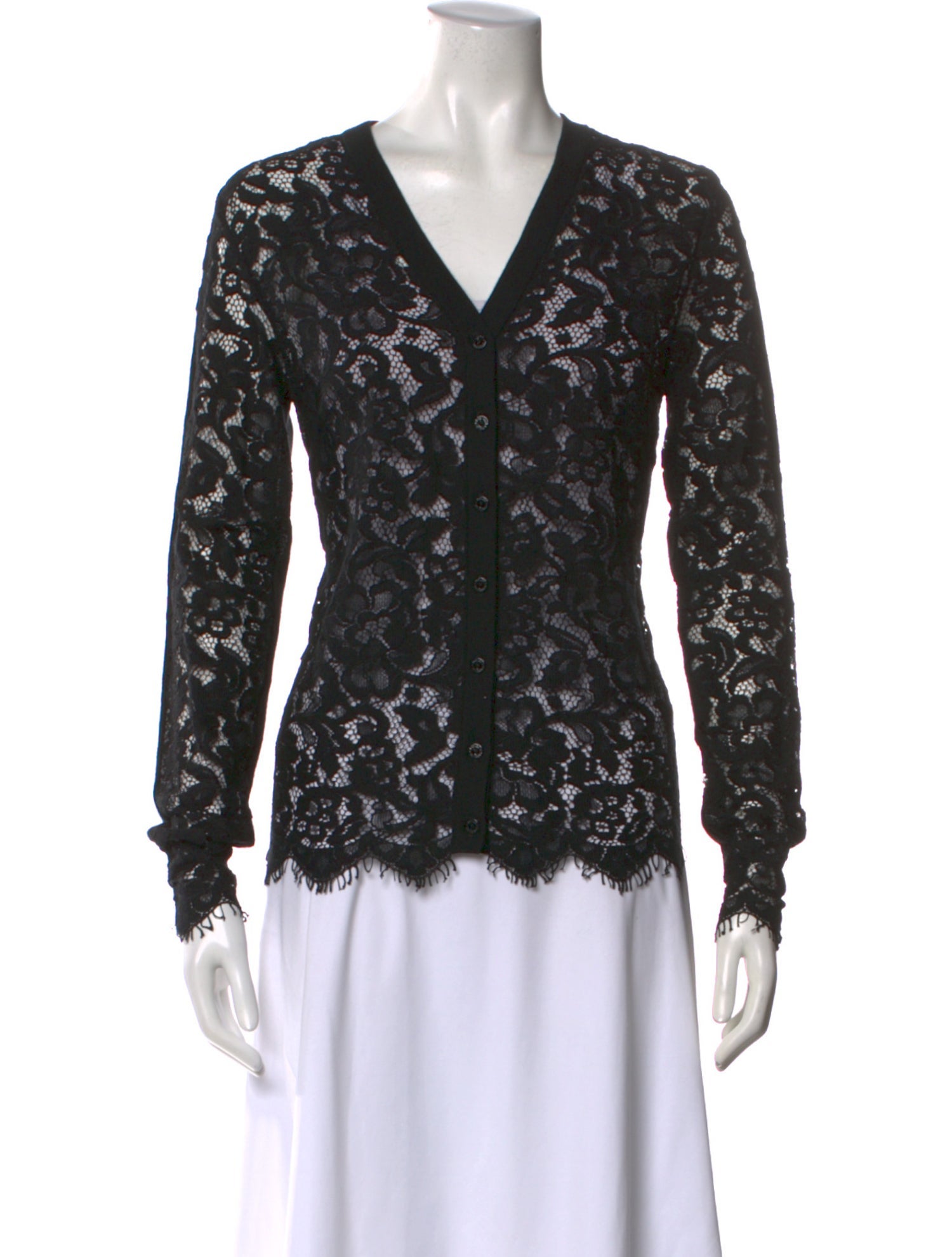 Dolce & Gabbana Lace Lace Pattern Sweater