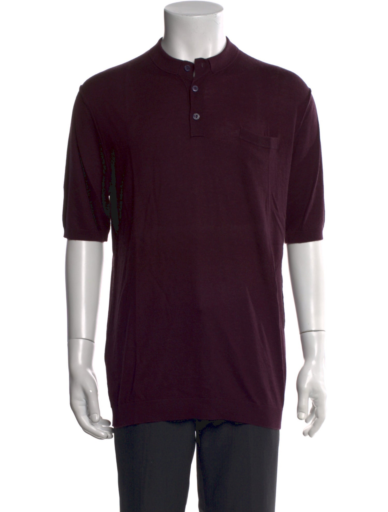 Dolce & Gabbana Cashmere Crew Neck Polo Shirt