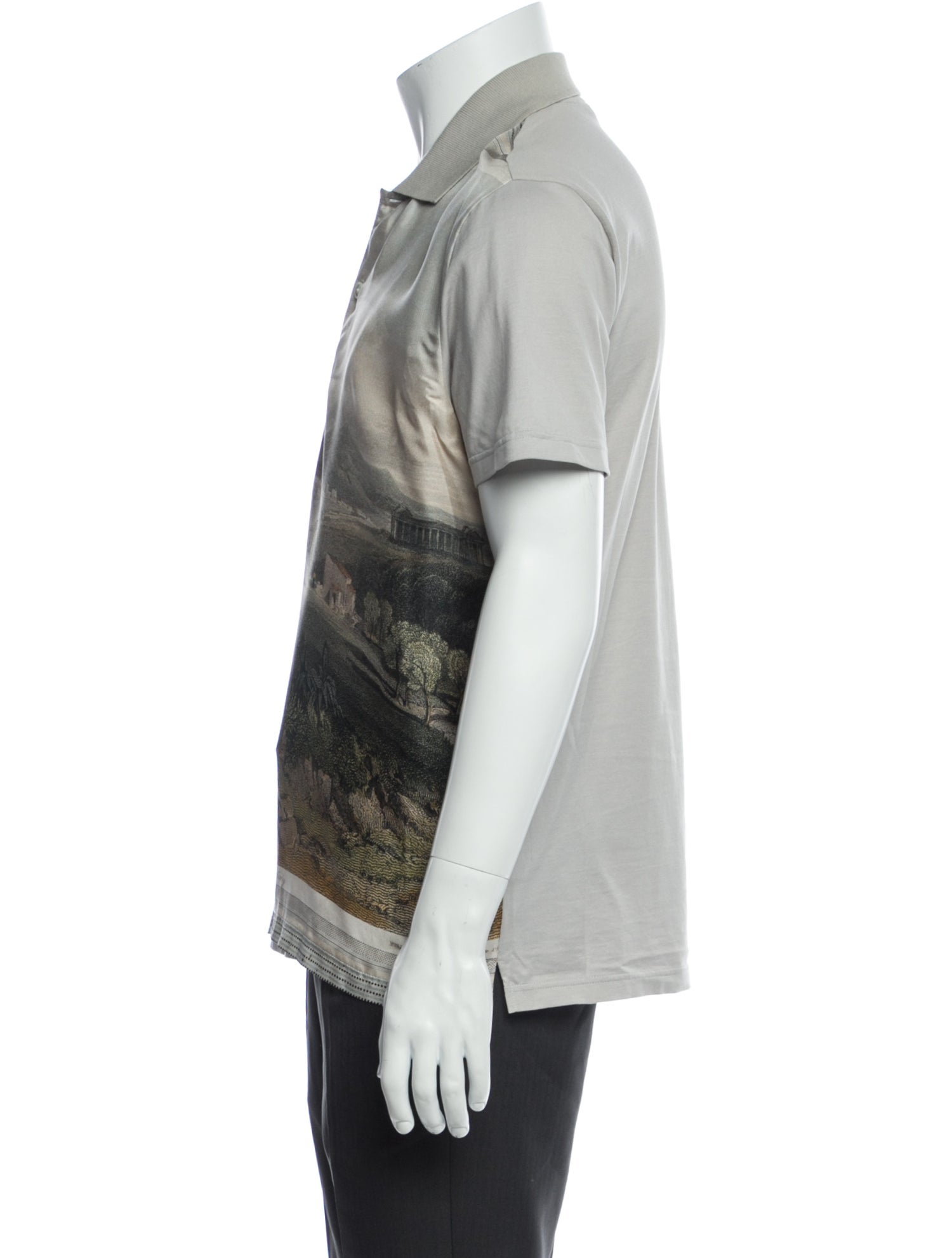 Dolce & Gabbana Printed V-Neck Polo Shirt