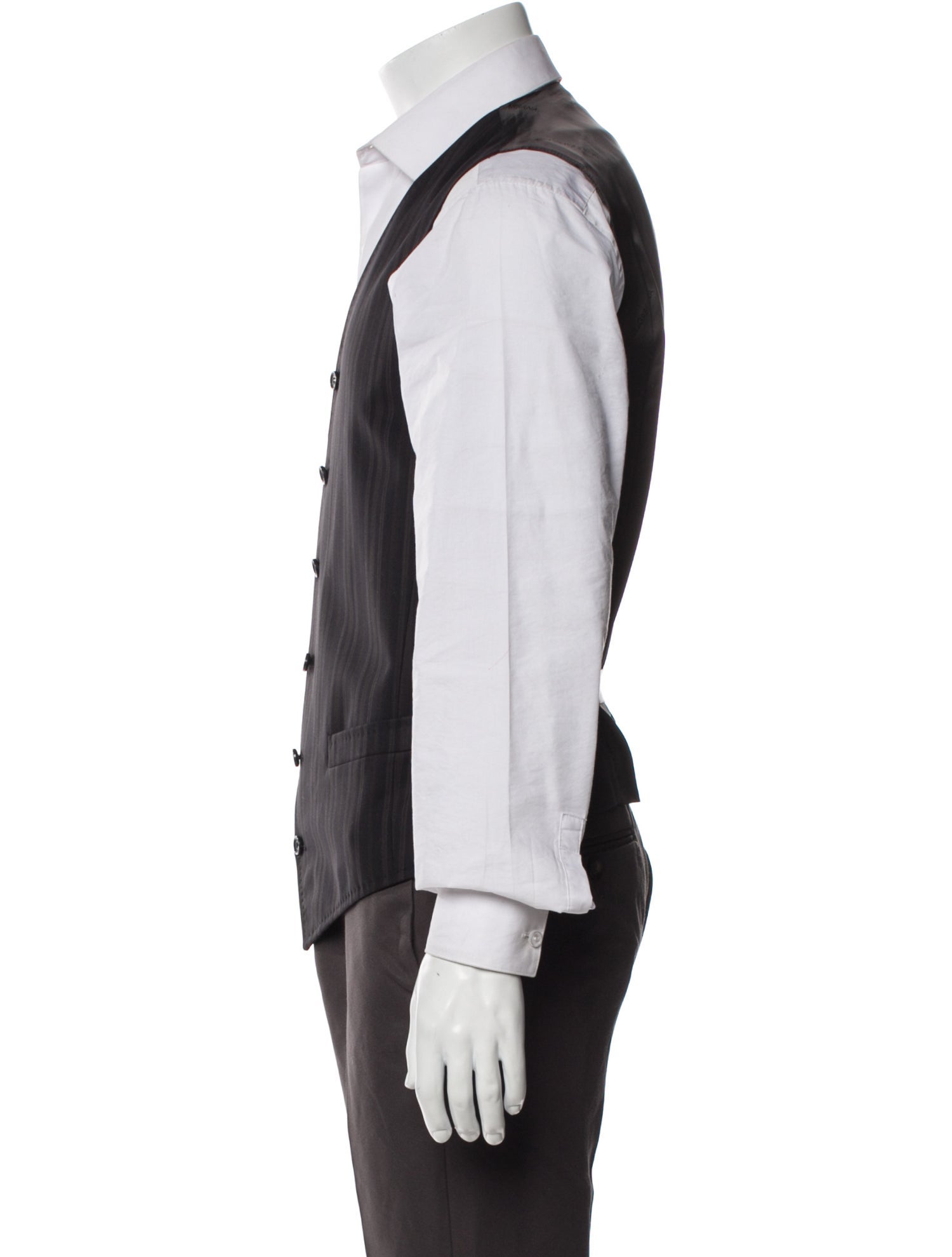 Dolce & Gabbana Virgin Wool Striped Suit Vest