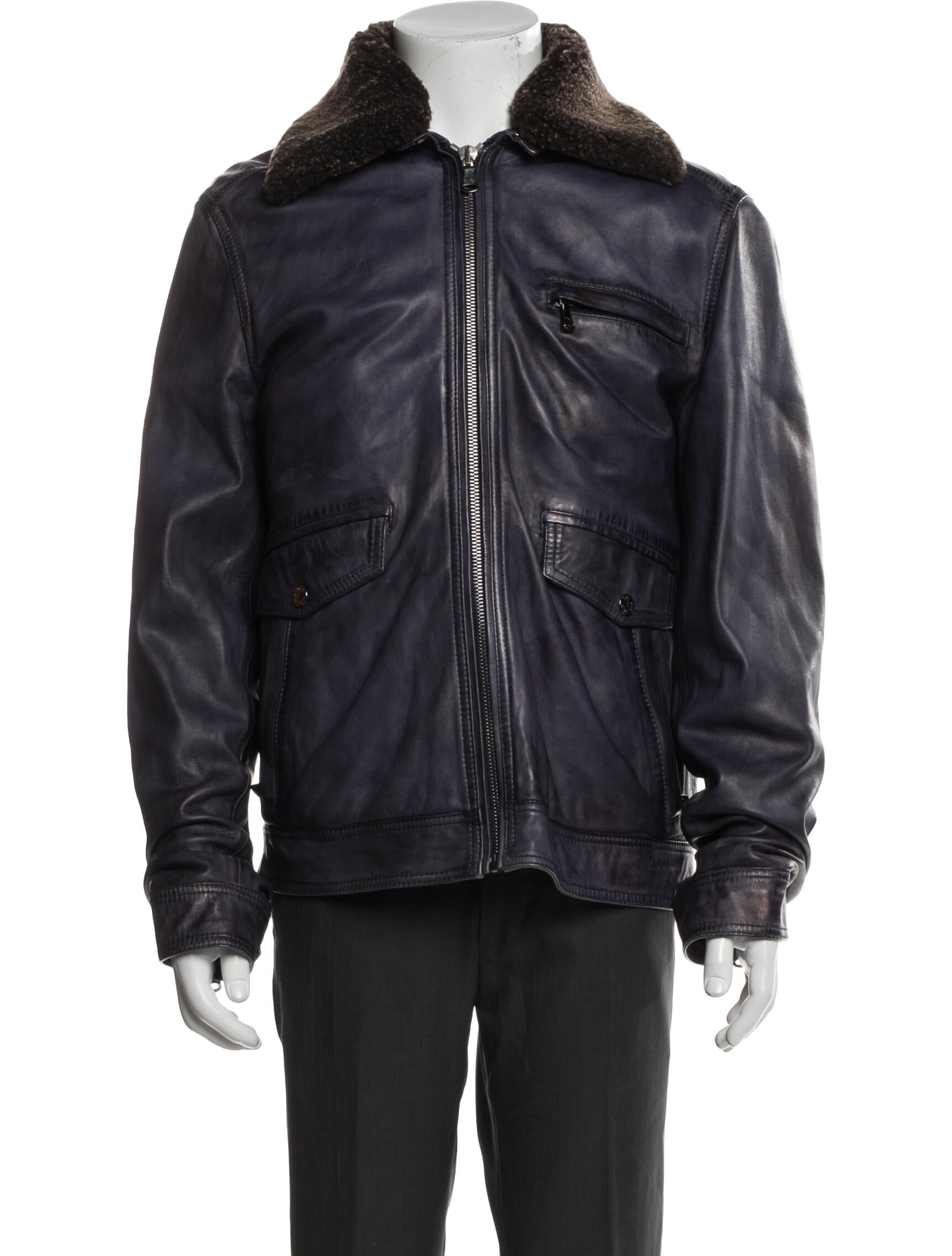 D&G Lambskin Moto Jacket