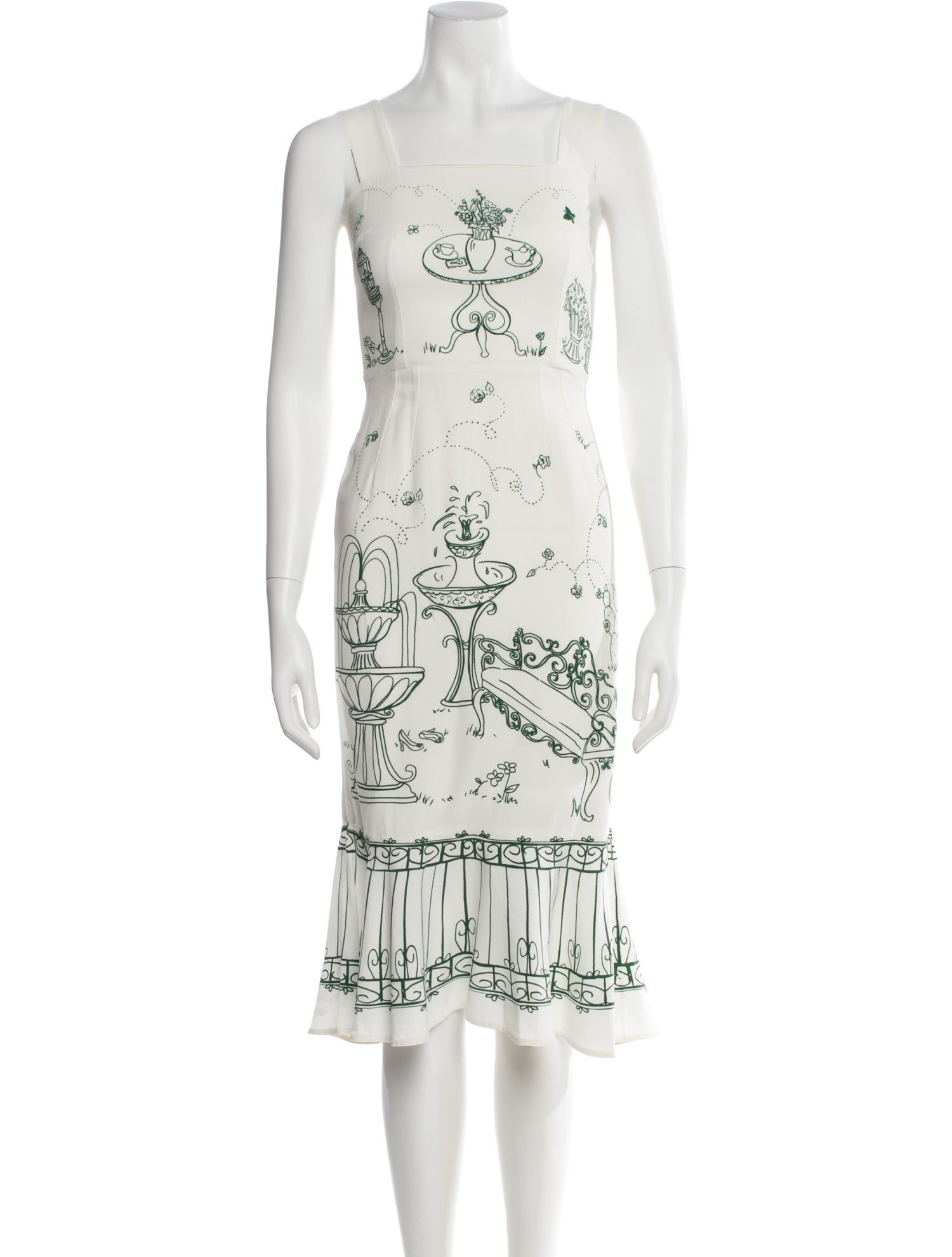 Dolce & Gabbana Printed Midi Length Dress