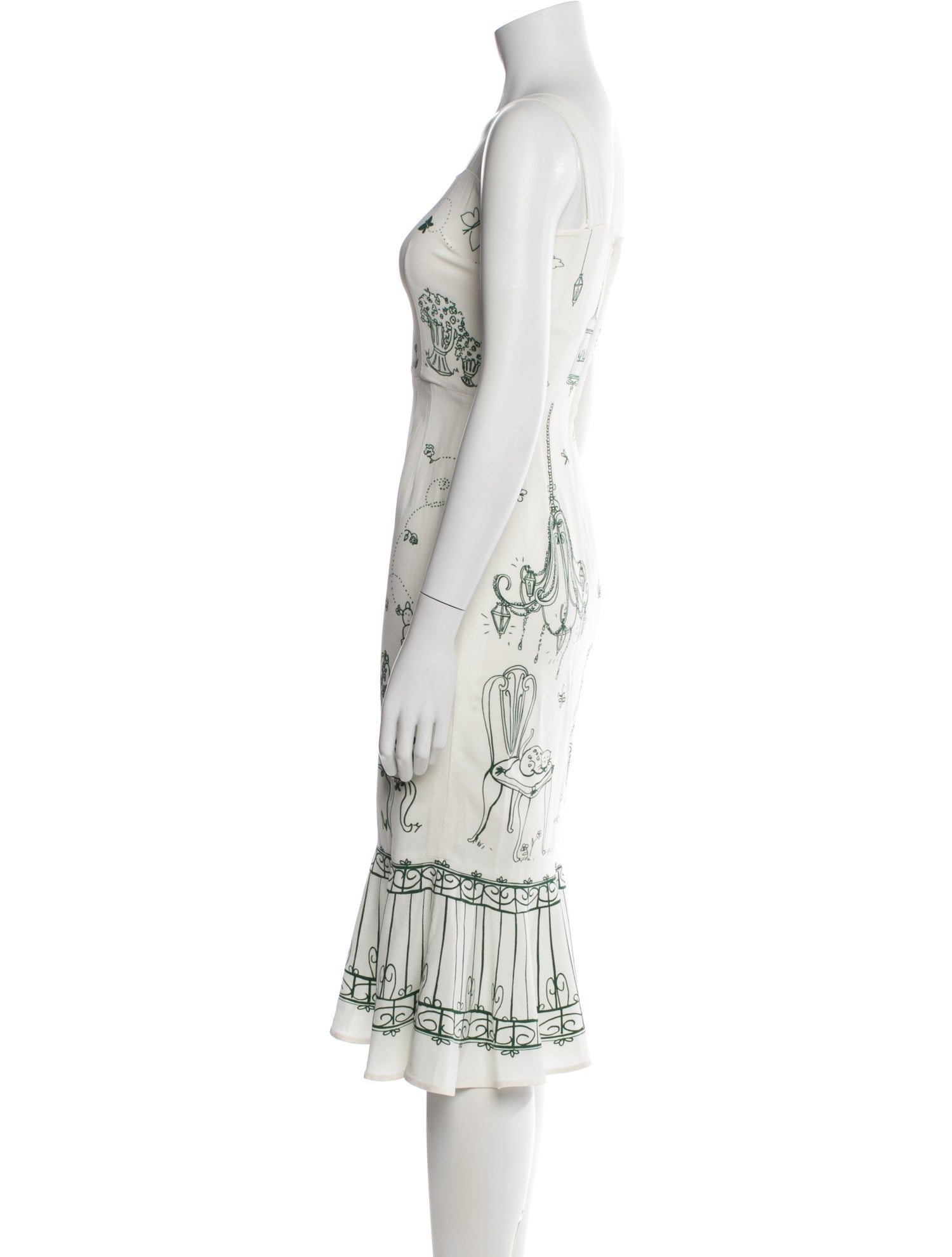 Dolce & Gabbana Printed Midi Length Dress