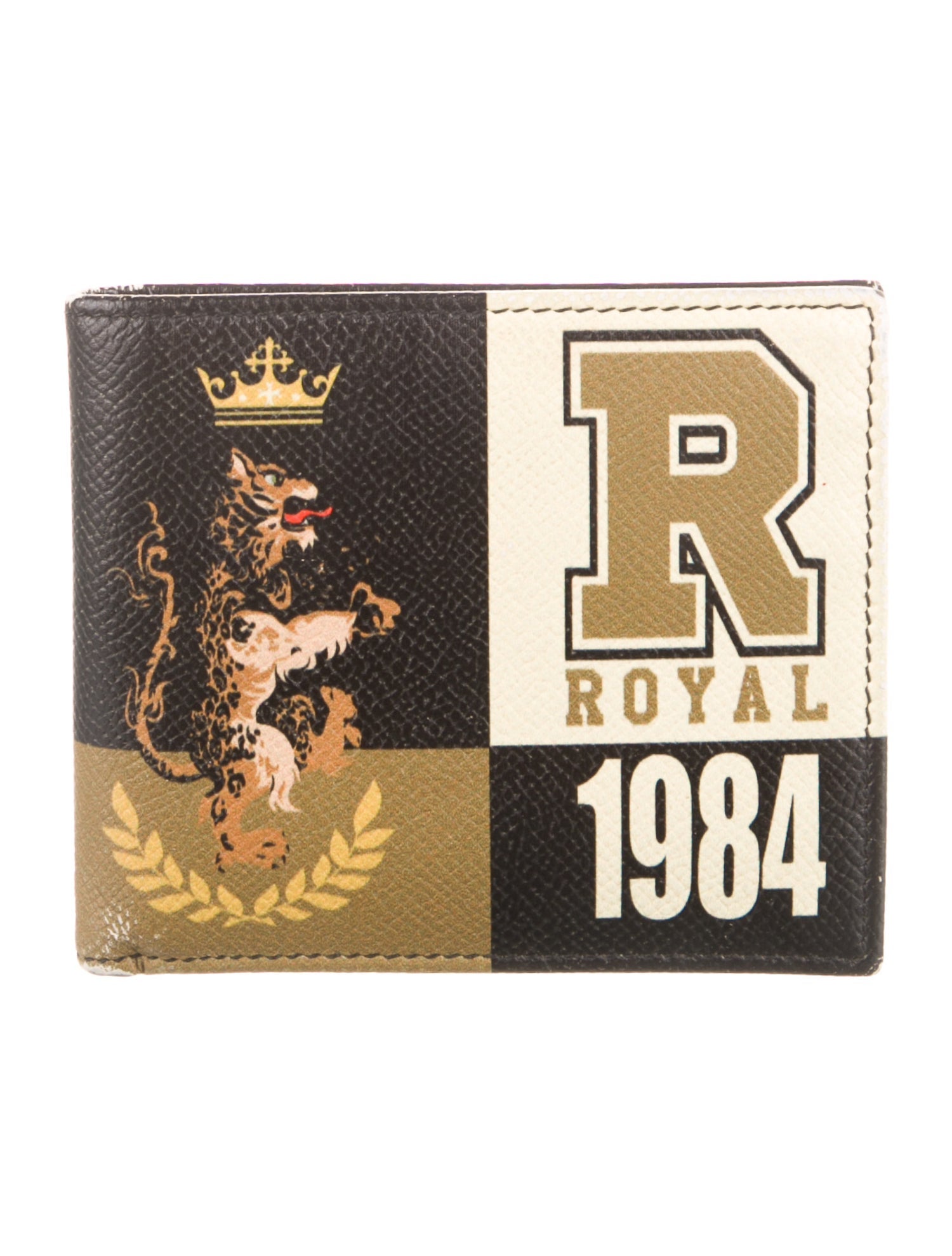 Dolce & Gabbana Leather Printed Bifold Wallet