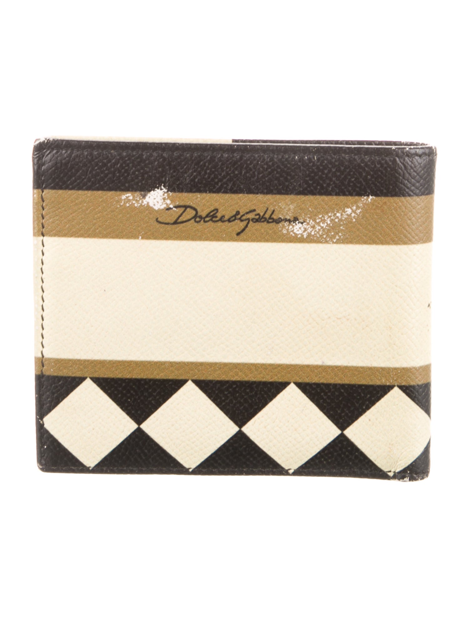 Dolce & Gabbana Leather Printed Bifold Wallet