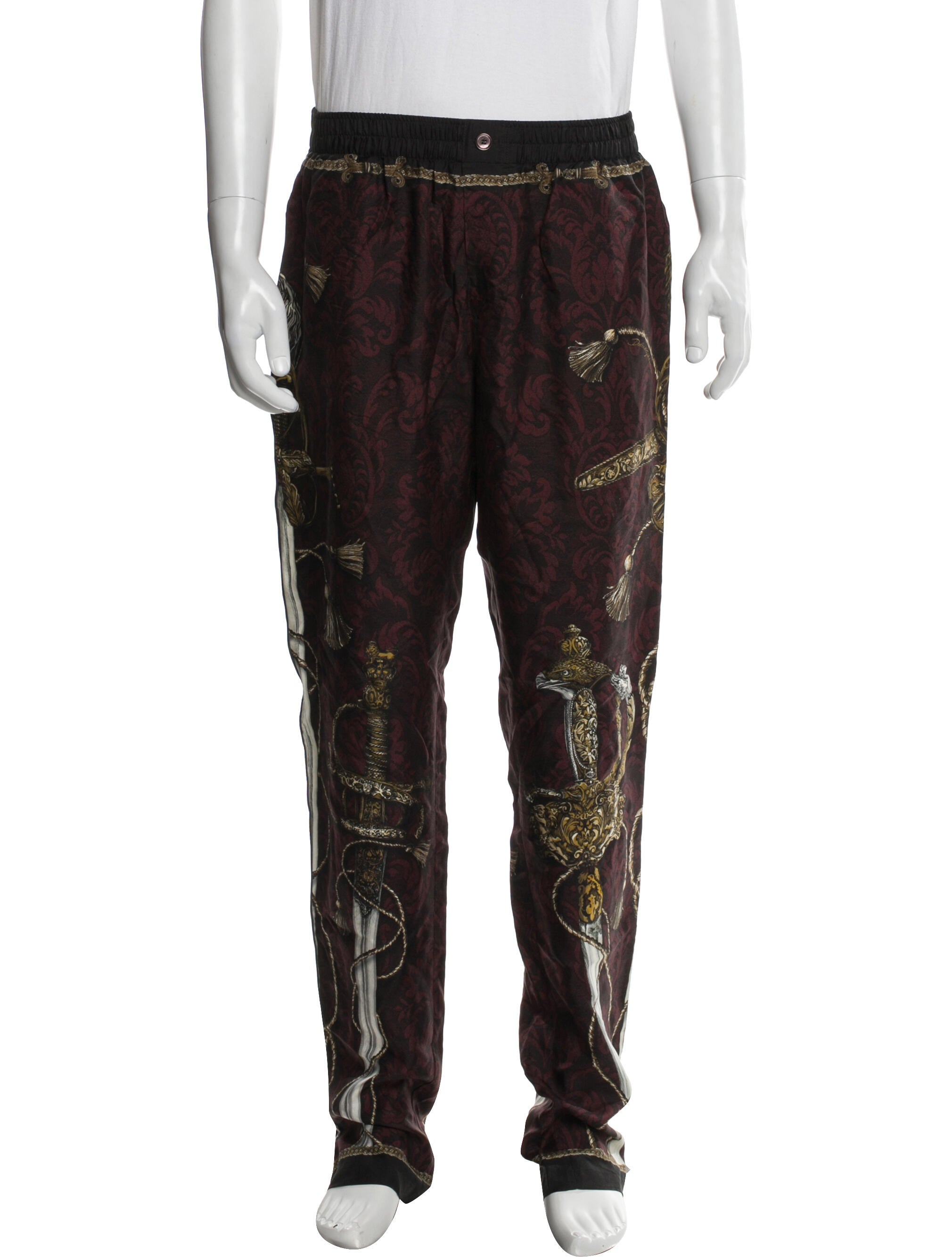 Dolce & Gabbana Silk Printed Lounge Bottoms