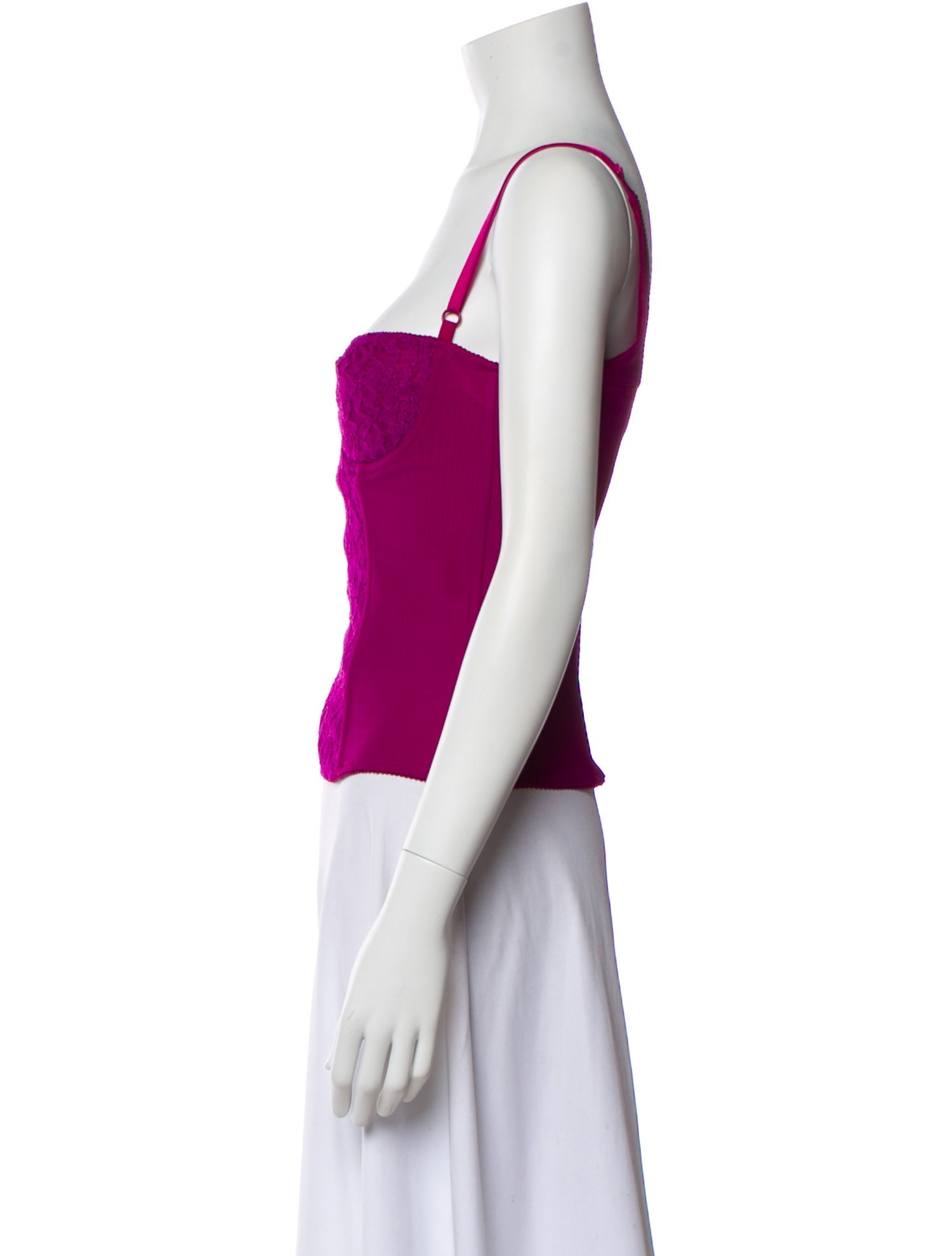 D&G Lace Pattern Strapless Top