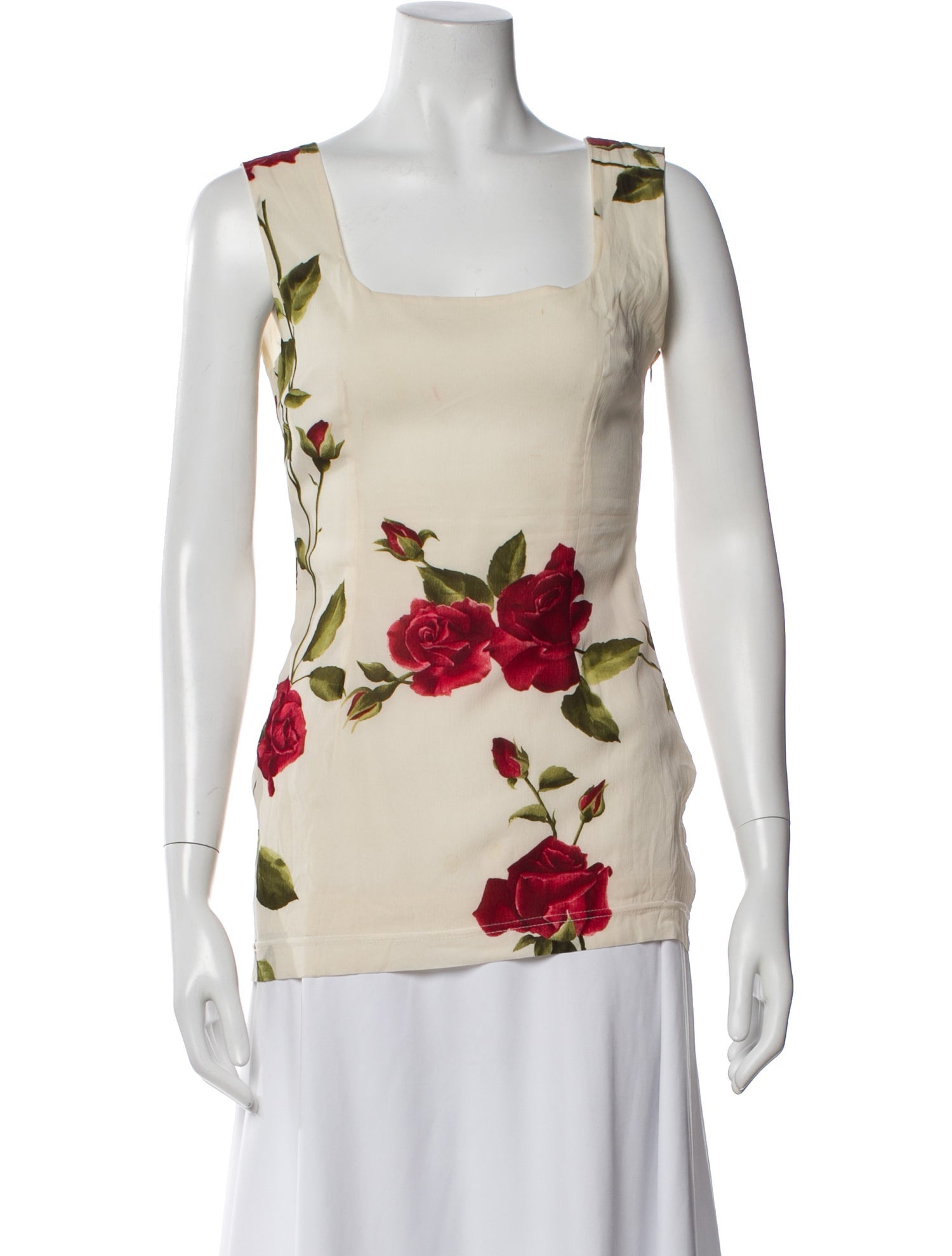 Dolce & Gabbana Silk Floral Print Top