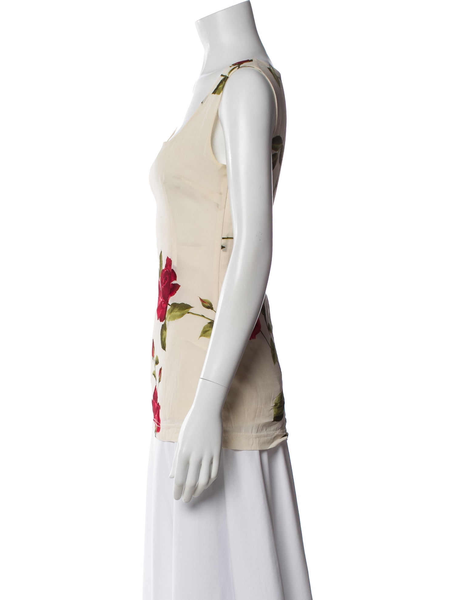 Dolce & Gabbana Silk Floral Print Top