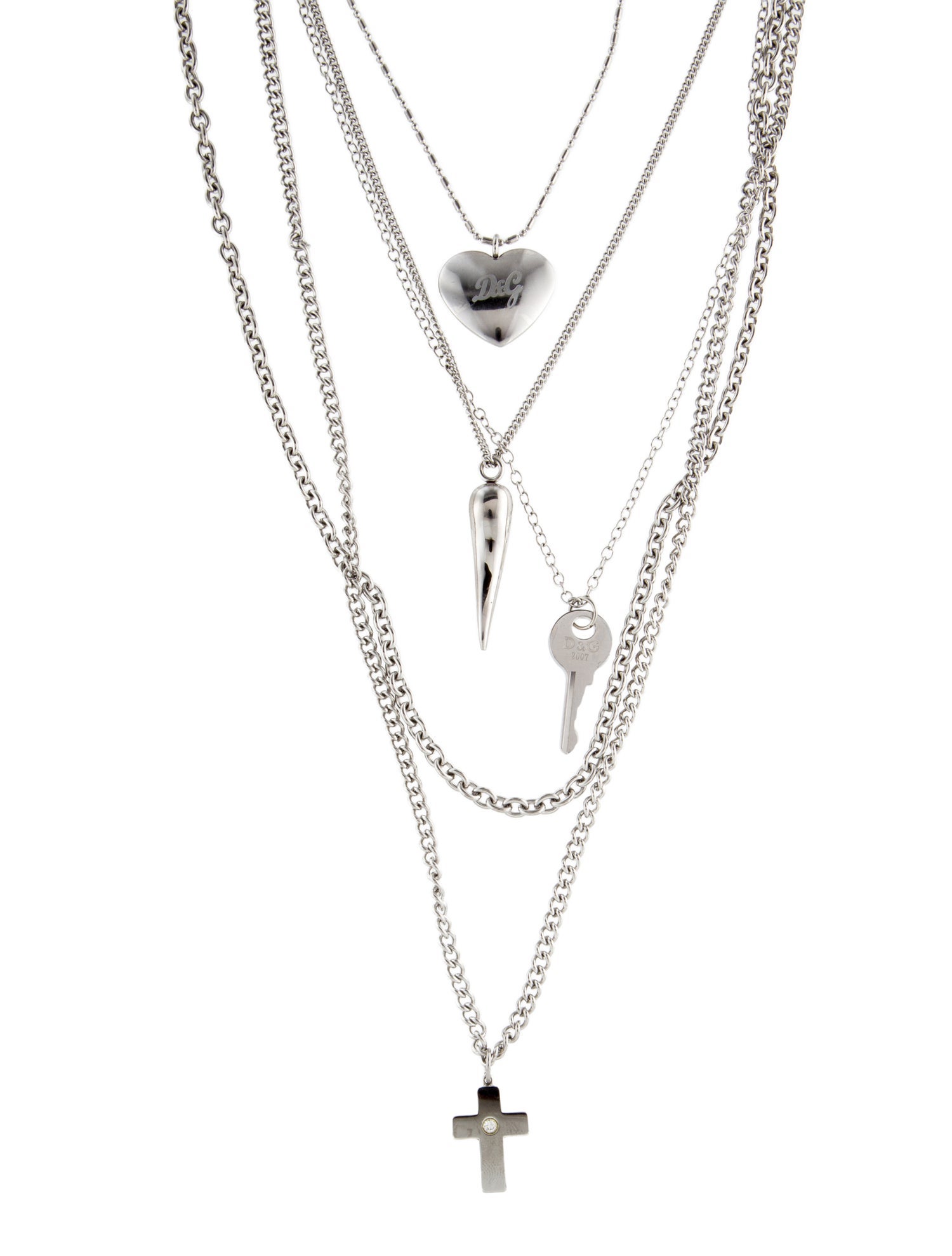 Dolce & Gabbana Multistrand Charm Necklace