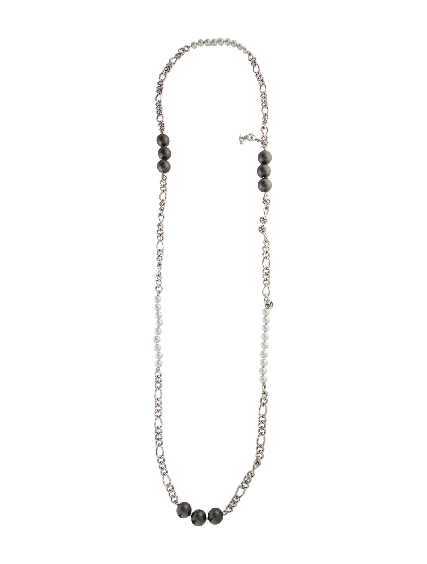 Dolce & Gabbana Faux Pearl Station Chain Necklace