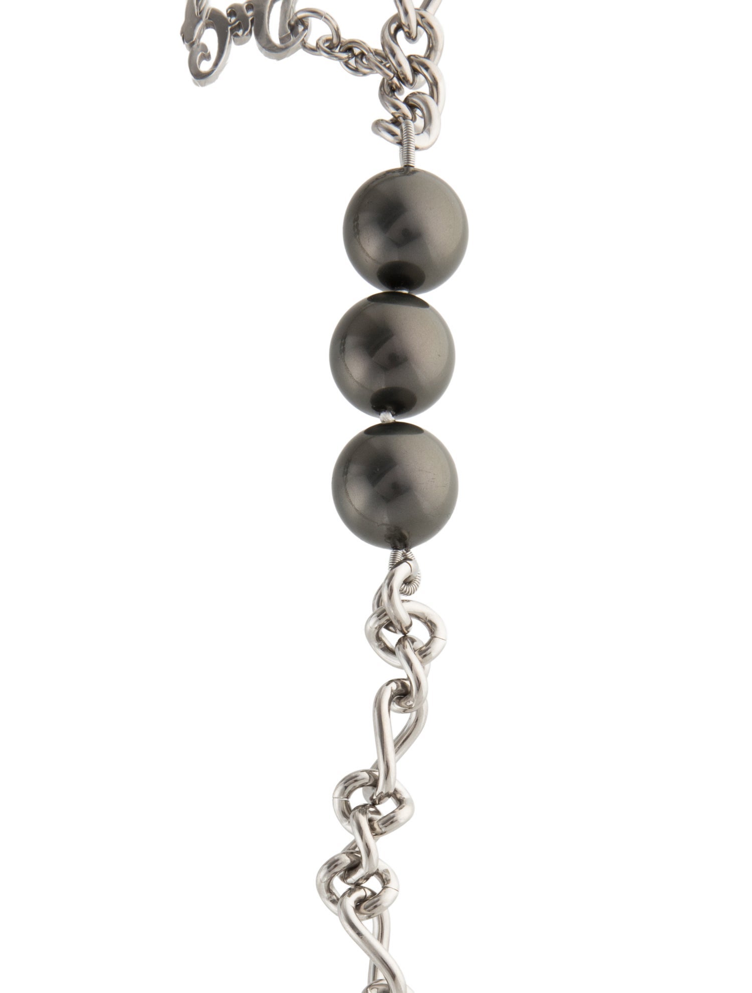 Dolce & Gabbana Faux Pearl Station Chain Necklace