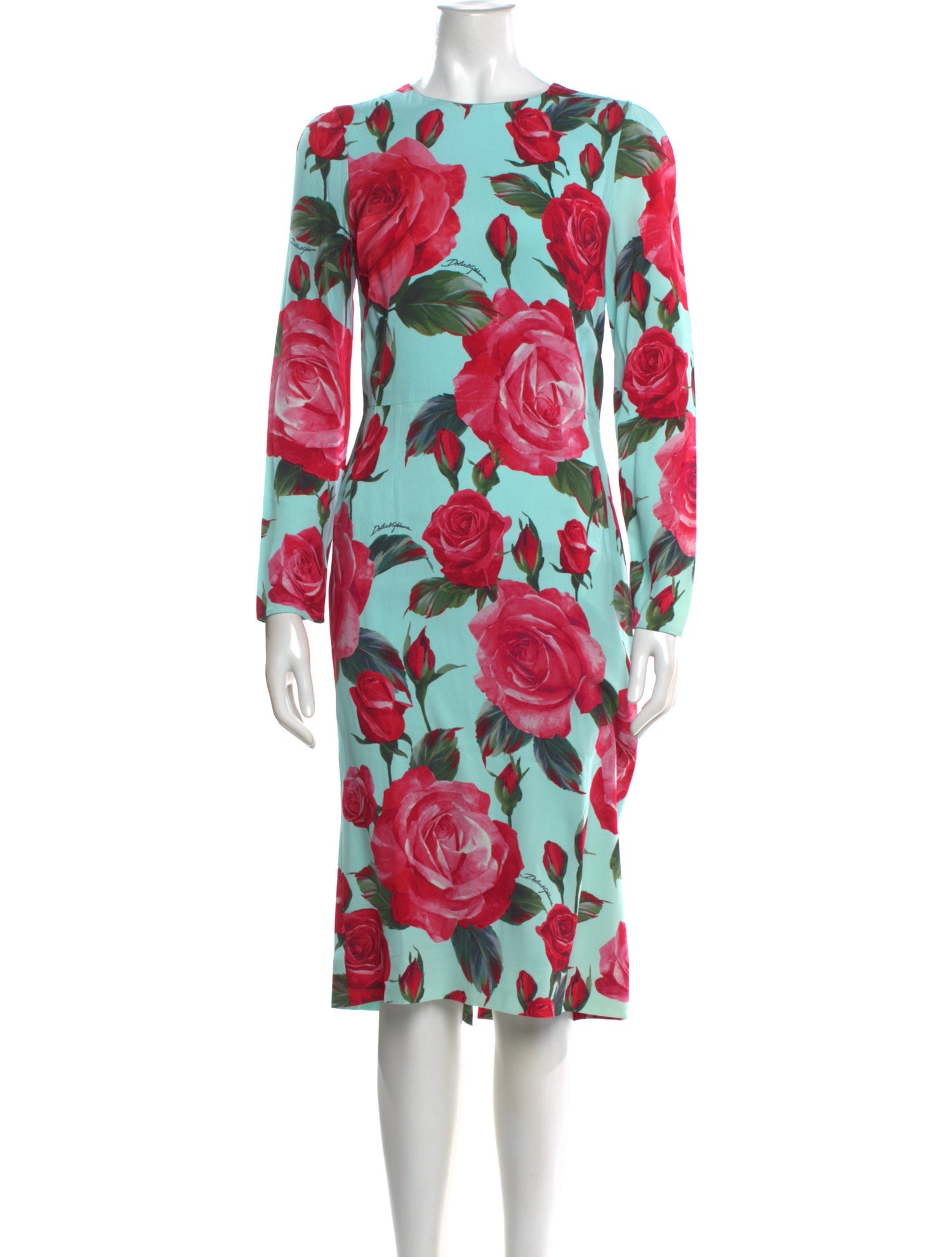 Dolce & Gabbana Floral Print Midi Length Dress w/ Tags