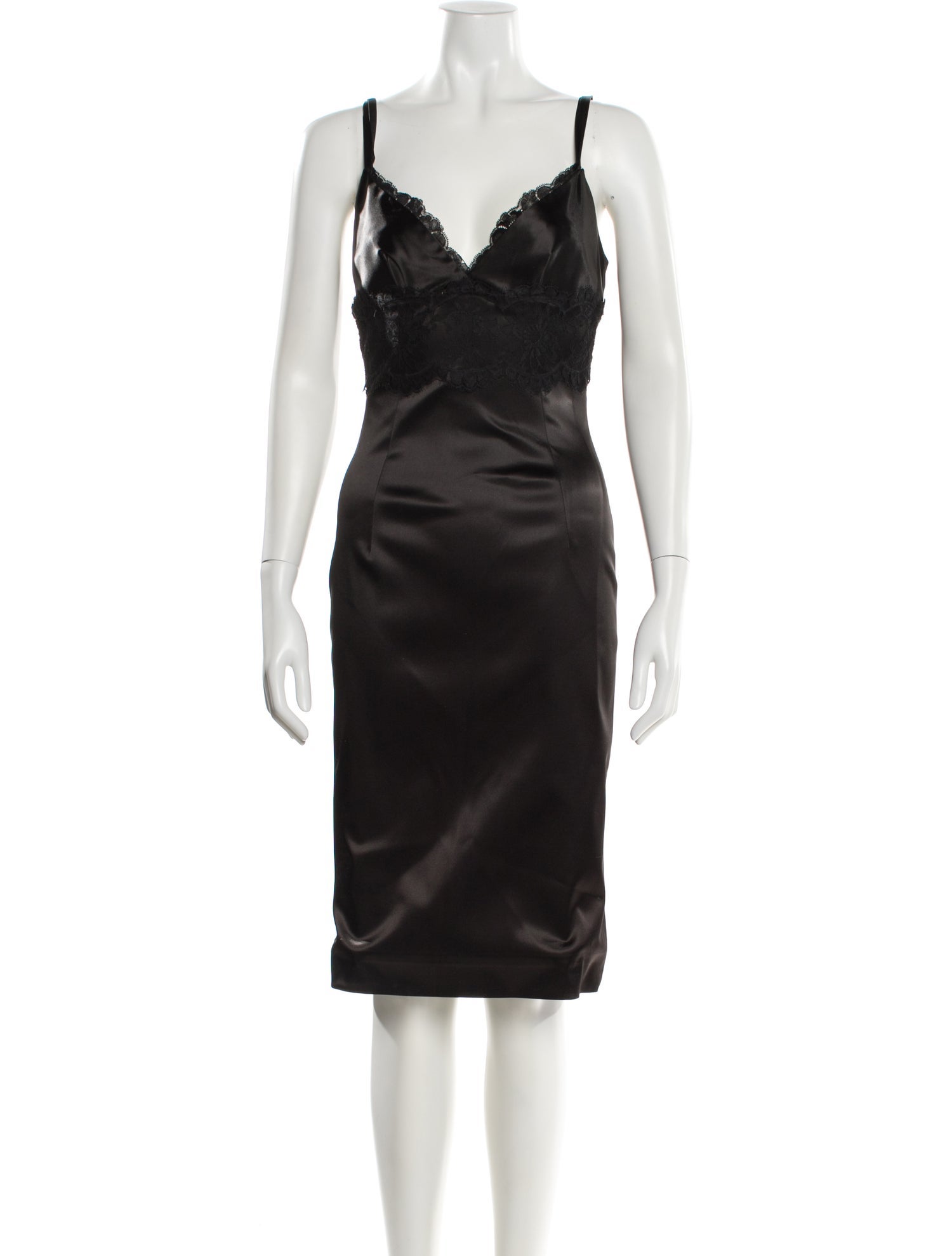 Dolce & Gabbana V-Neck Midi Length Dress