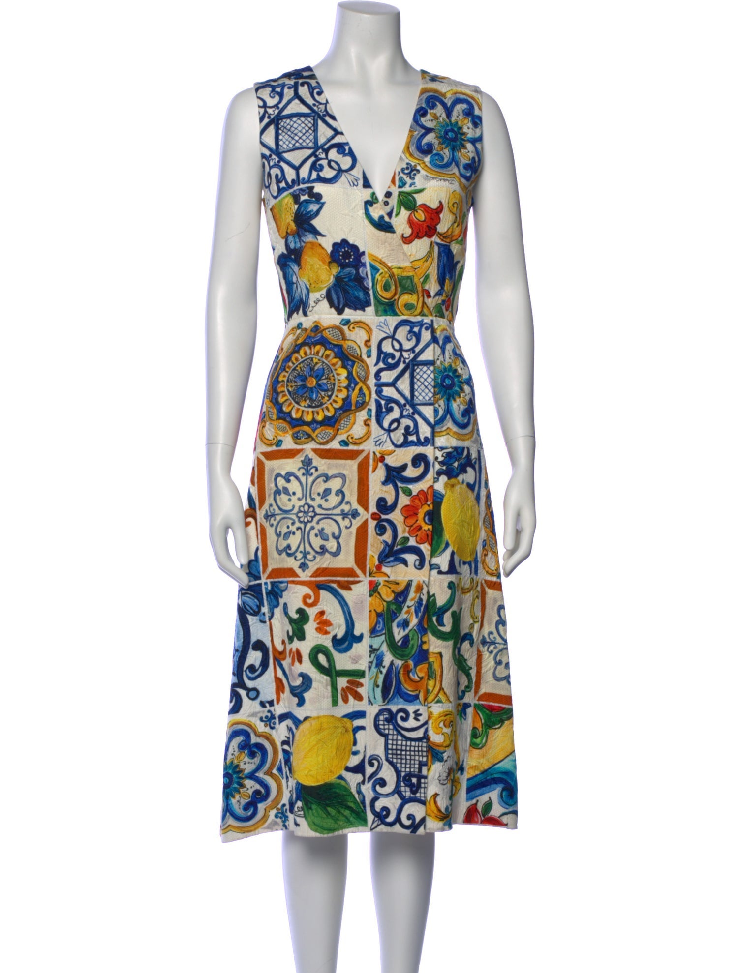 Dolce & Gabbana Printed Midi Length Dress